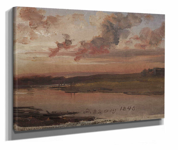 The Elbe In The Evening by Johan Christian Dahl