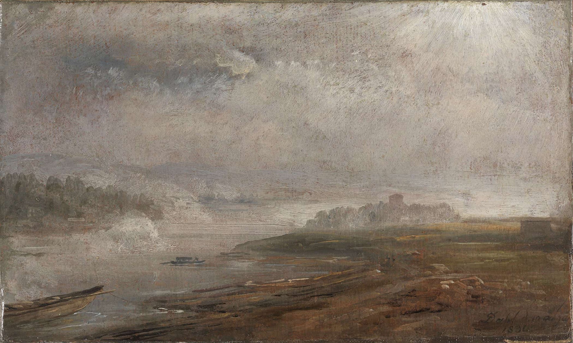The Elbe On A Foggy Morning by Johan Christian Dahl