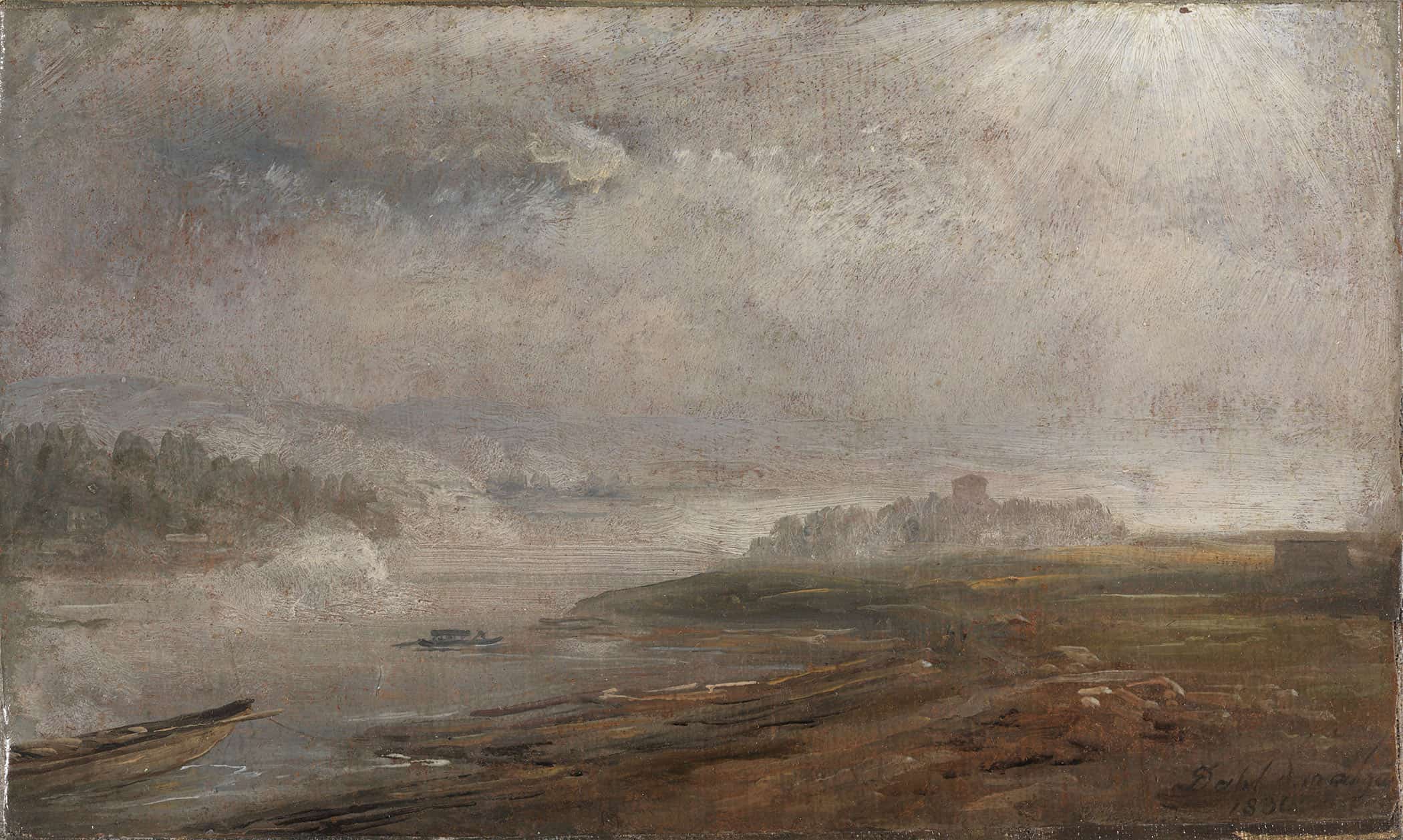 The Elbe On A Foggy Morning by Johan Christian Dahl