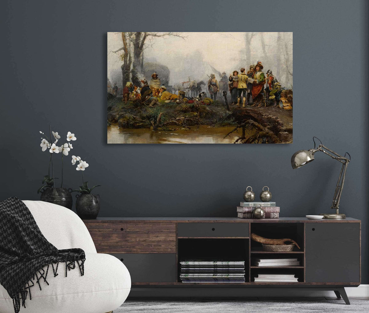 The Encampment by Cesare Auguste Detti