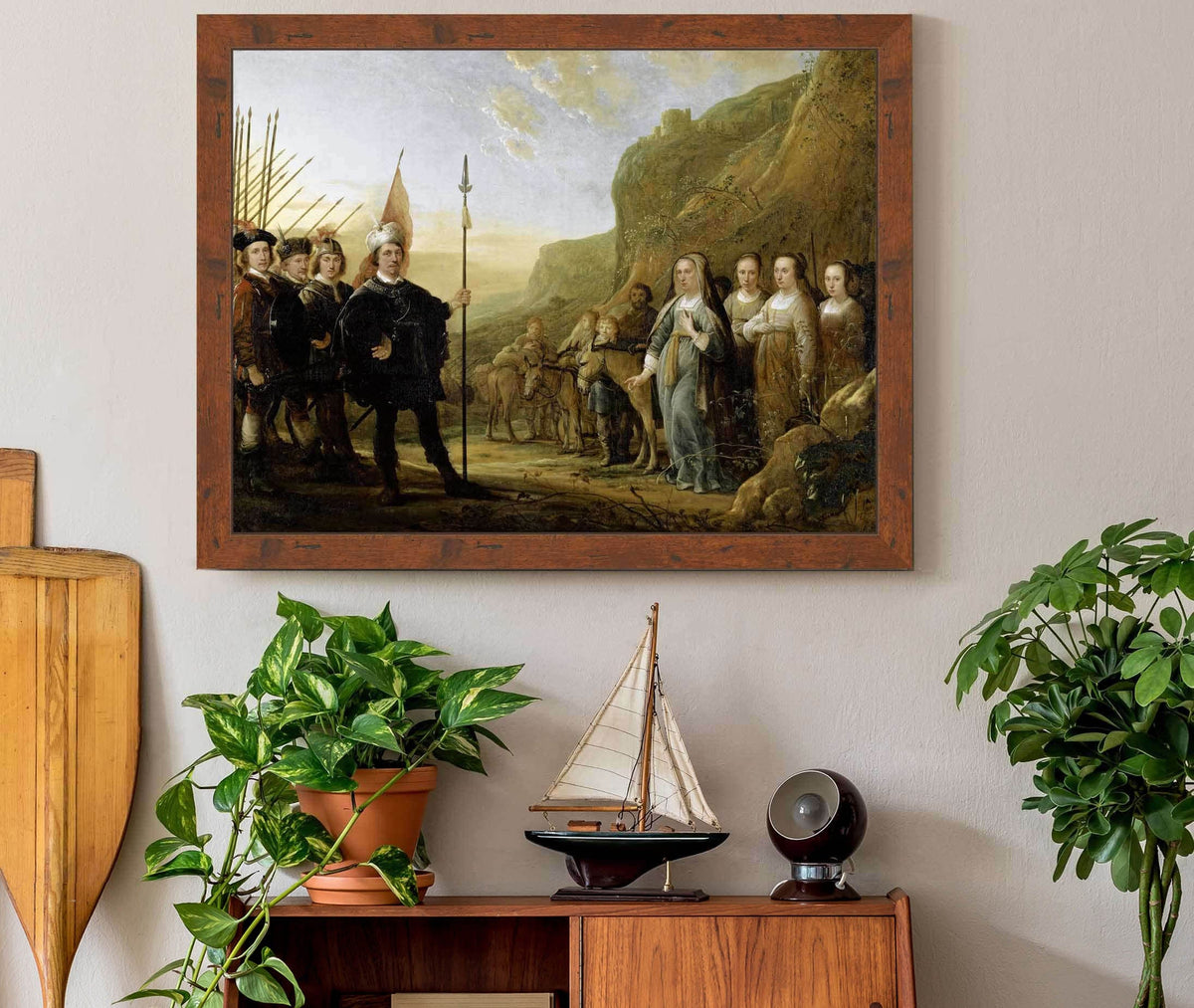 The Encounter David And Abigail Portrait Lowijs Jacobsz Molenschot by Aelbert Cuyp