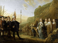 The Encounter David And Abigail Portrait Lowijs Jacobsz Molenschot by Aelbert Cuyp