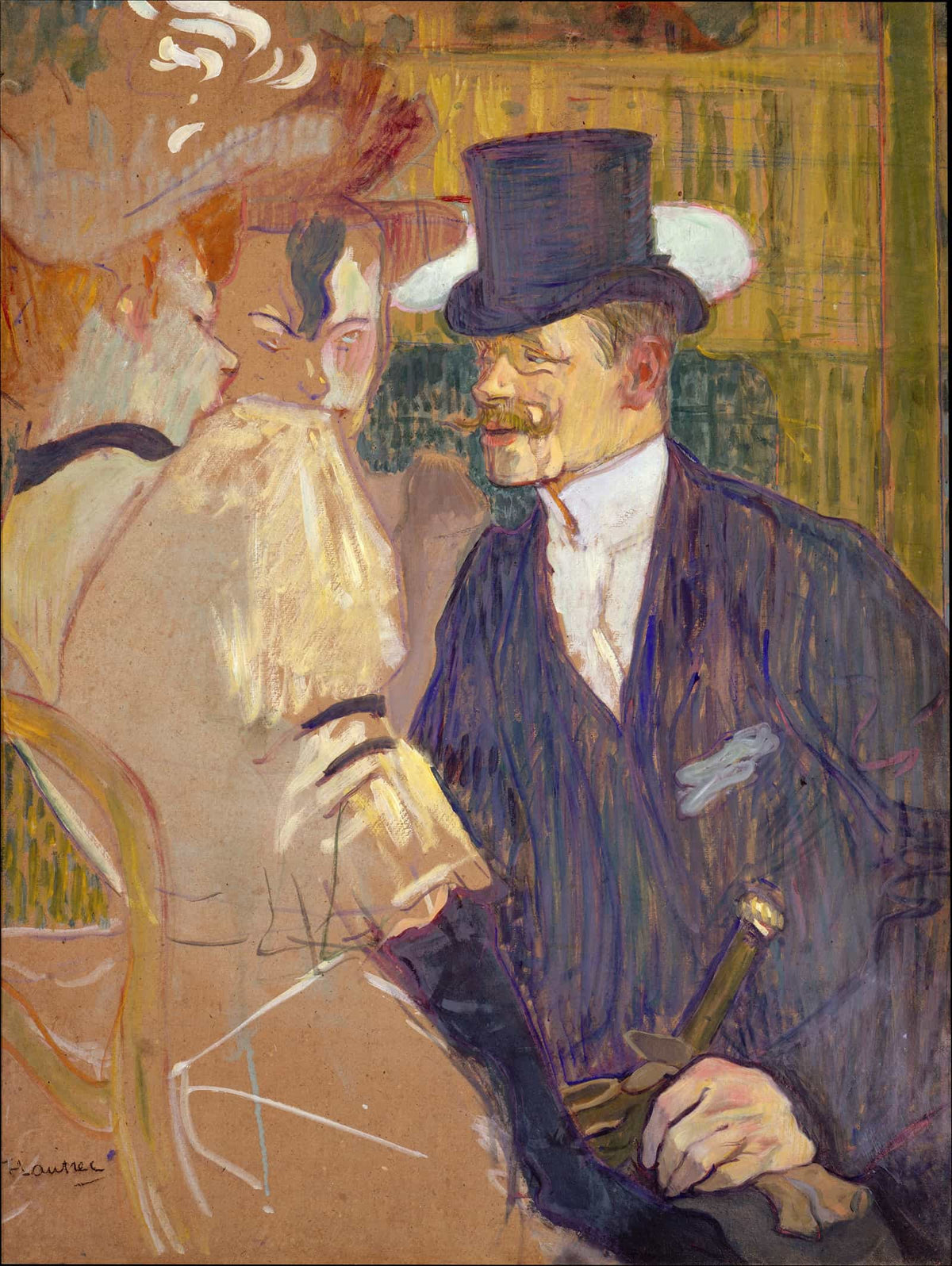 The Englishman William Tom Warrener   At The Moulin Rouge by Henri De Toulouse Lautrec