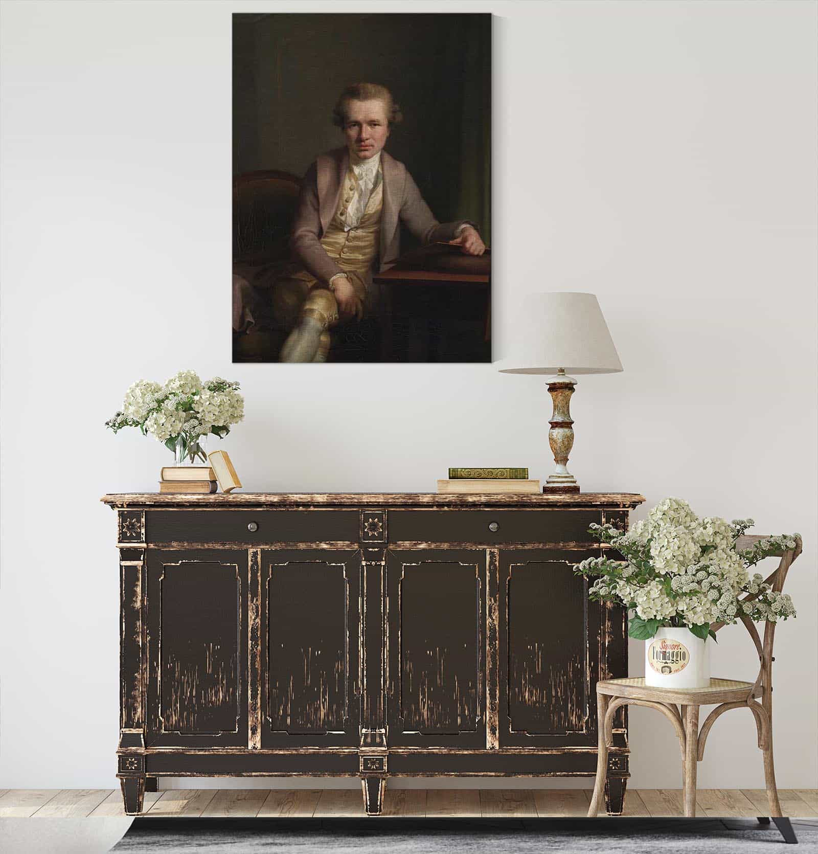 The Engraver Johann Friderich Clemens At His Work Table by Jens Juel
