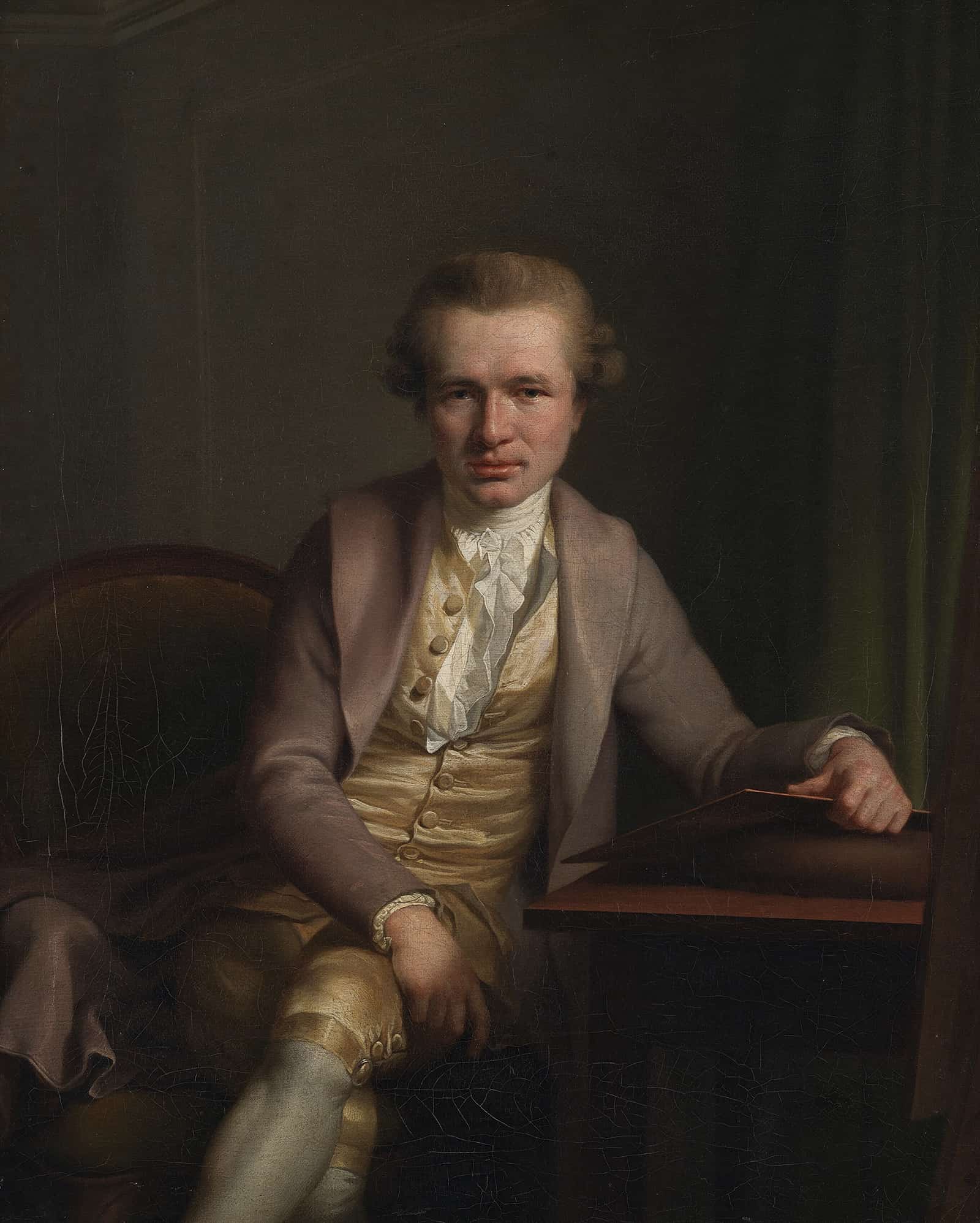 The Engraver Johann Friderich Clemens At His Work Table by Jens Juel