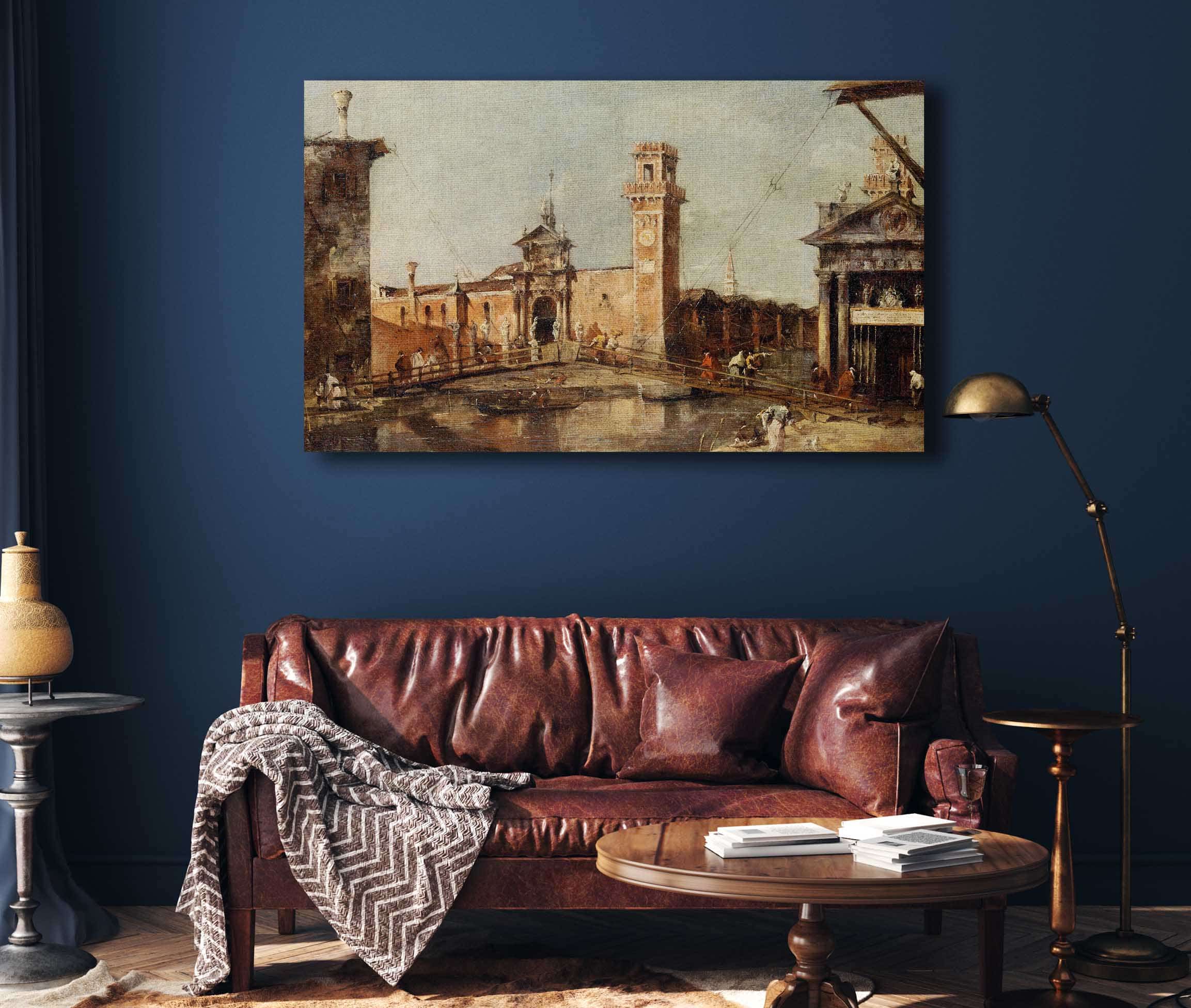 The Entrance To The Arsenal In Venice by Francesco Guardi