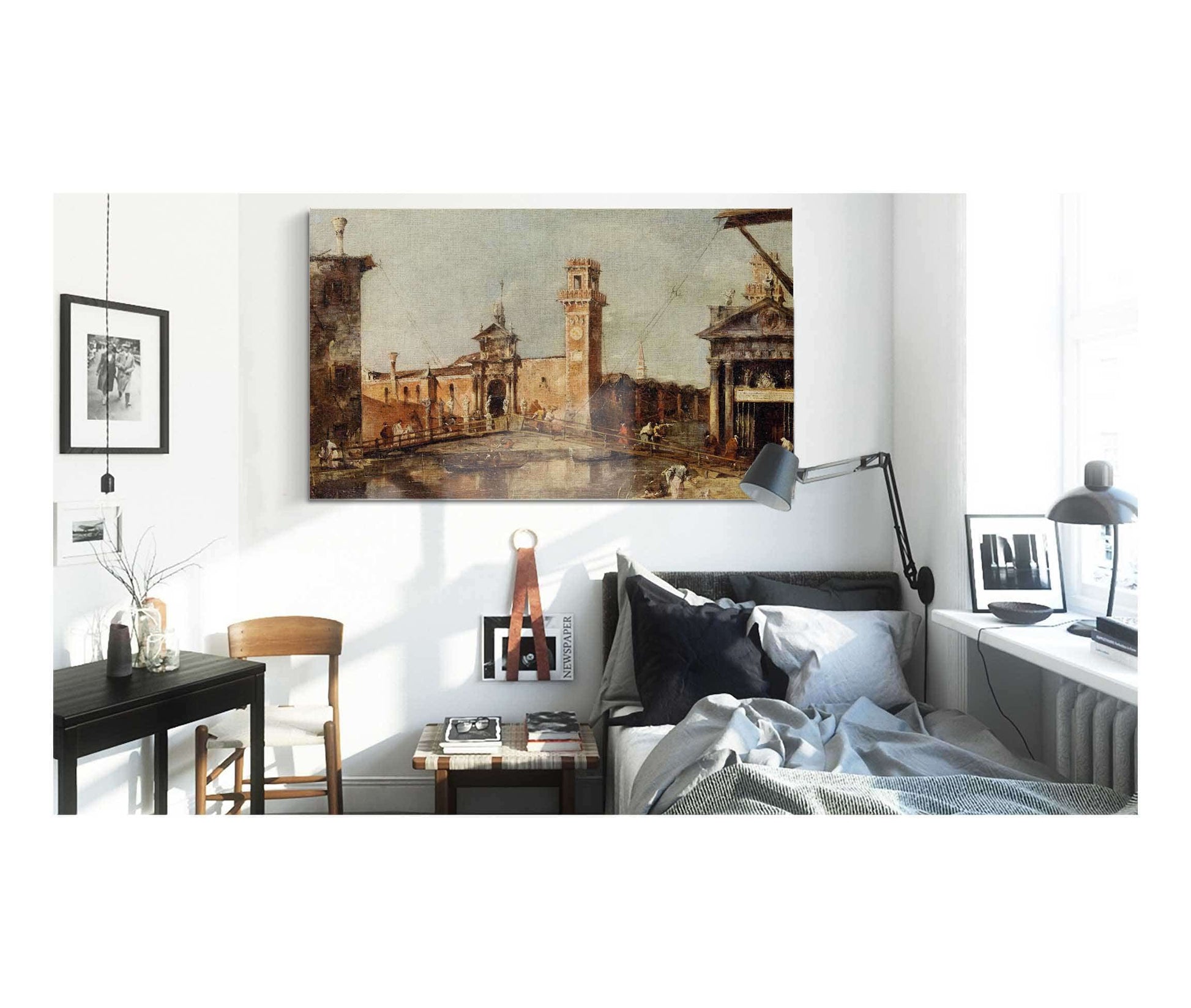 The Entrance To The Arsenal In Venice by Francesco Guardi