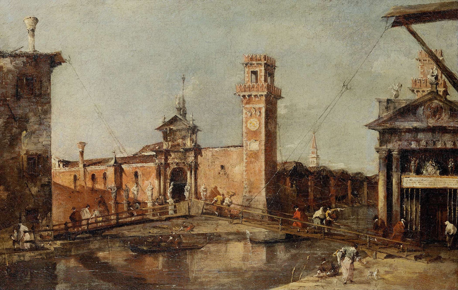 The Entrance To The Arsenal In Venice by Francesco Guardi