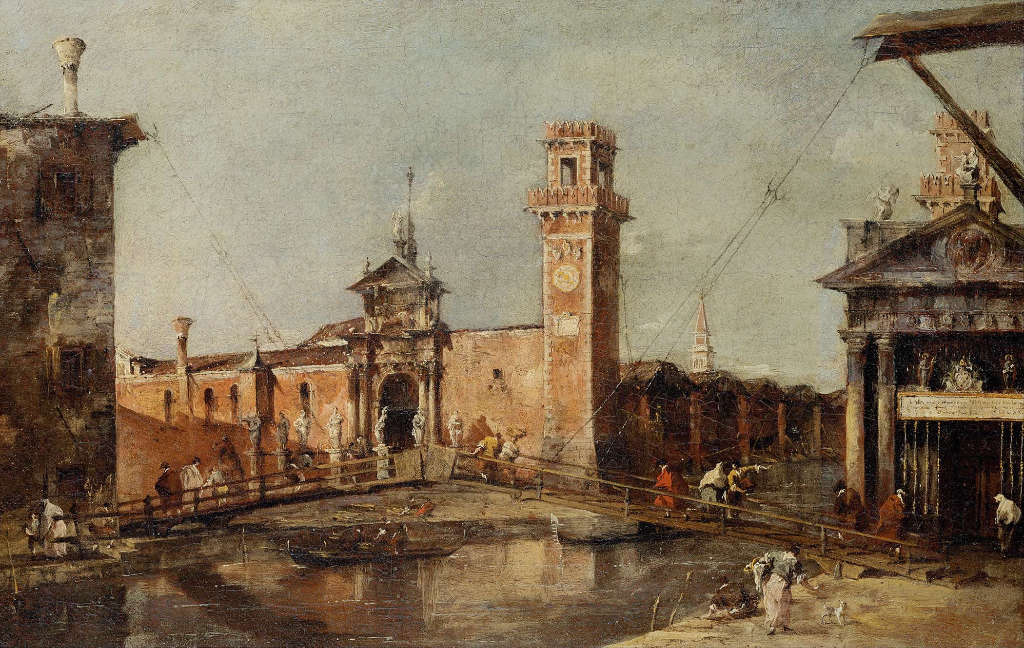 The Entrance To The Arsenal In Venice by Francesco Guardi