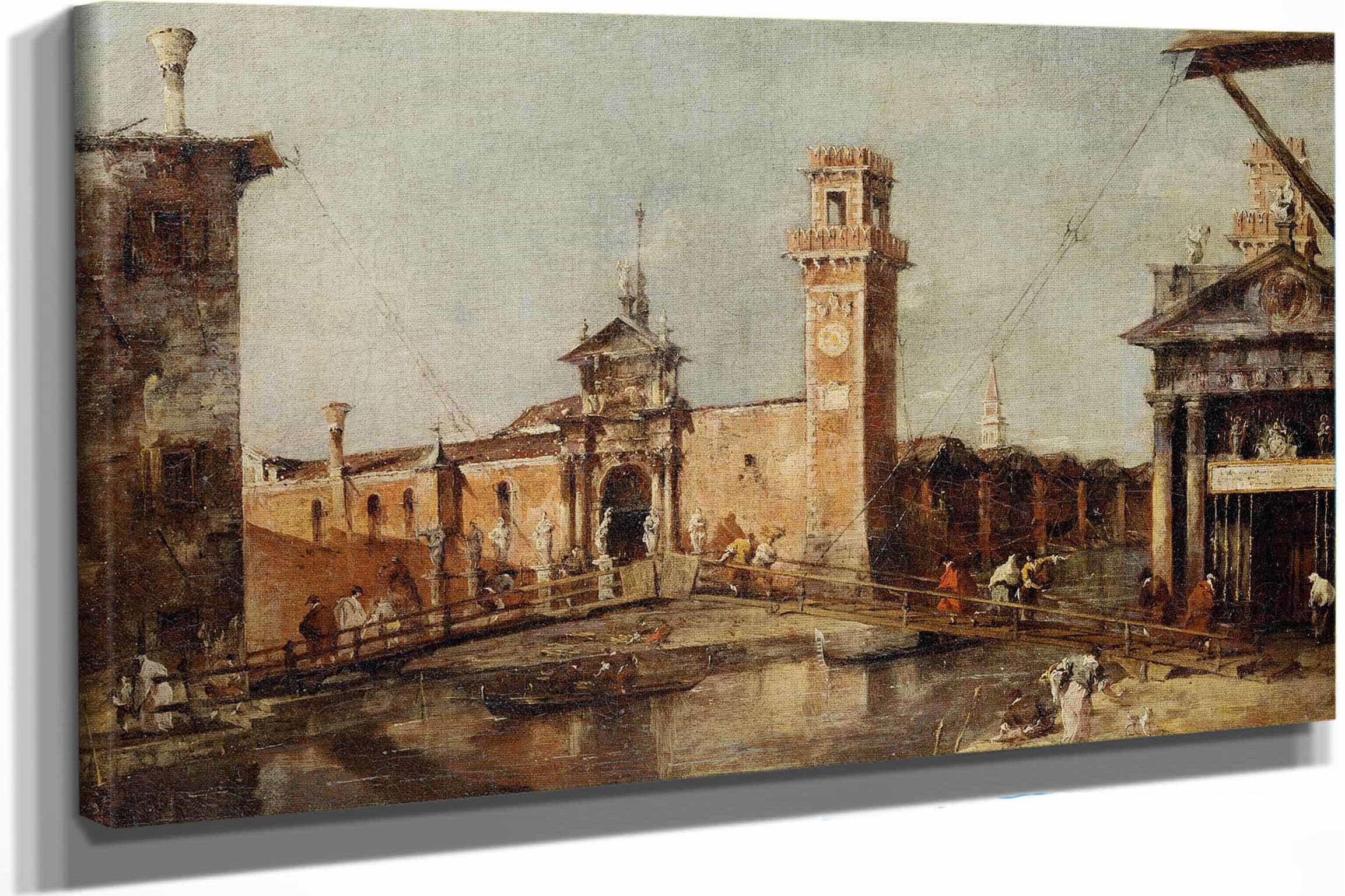 The Entrance To The Arsenal In Venice by Francesco Guardi