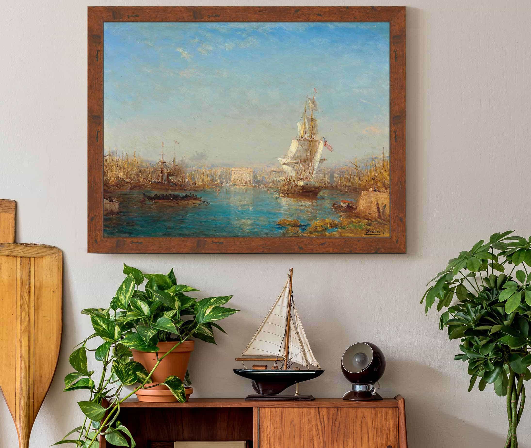 The Entrance To The Canal Marseille by Felix Ziem
