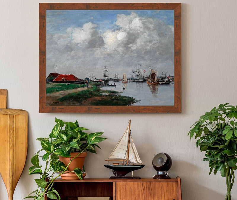 The Escaut River In Antwerp  by Eugene Boudin