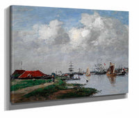 The Escaut River In Antwerp  by Eugene Boudin
