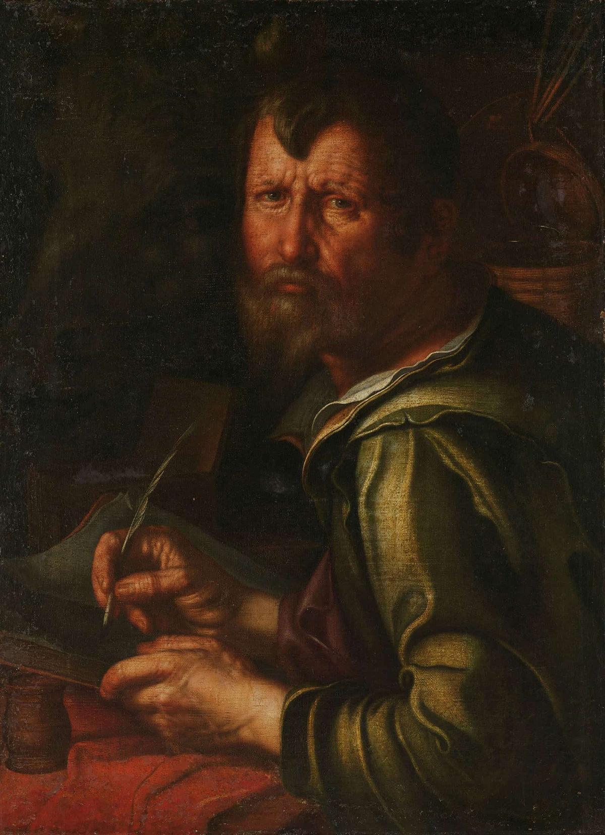 The Evangelist Saint Luke  by Joachim Wtewael