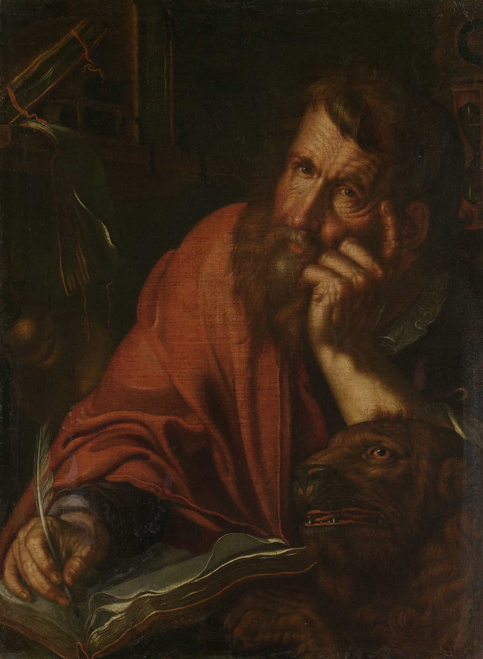 The Evangelist Saint Mark  by Joachim Wtewael