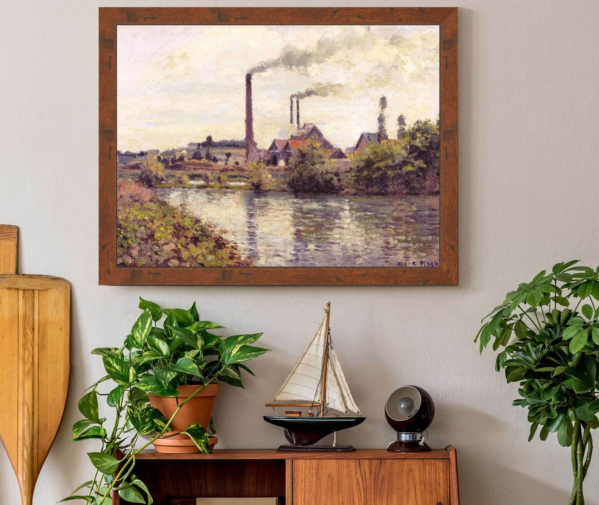 The Factory At Pontoise by Camille Pissarro