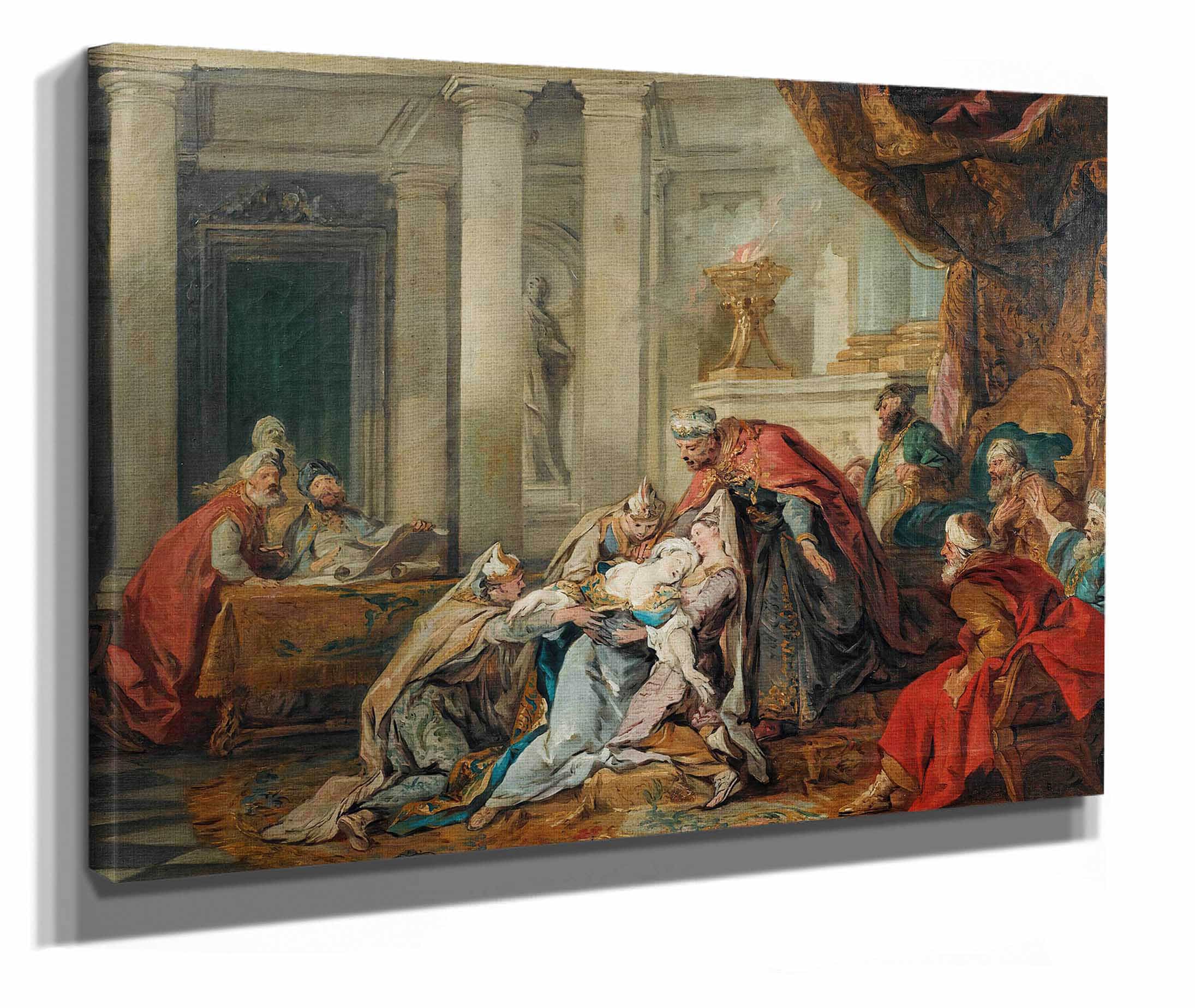 The Fainting Of Esther by Jean Francois De Troy