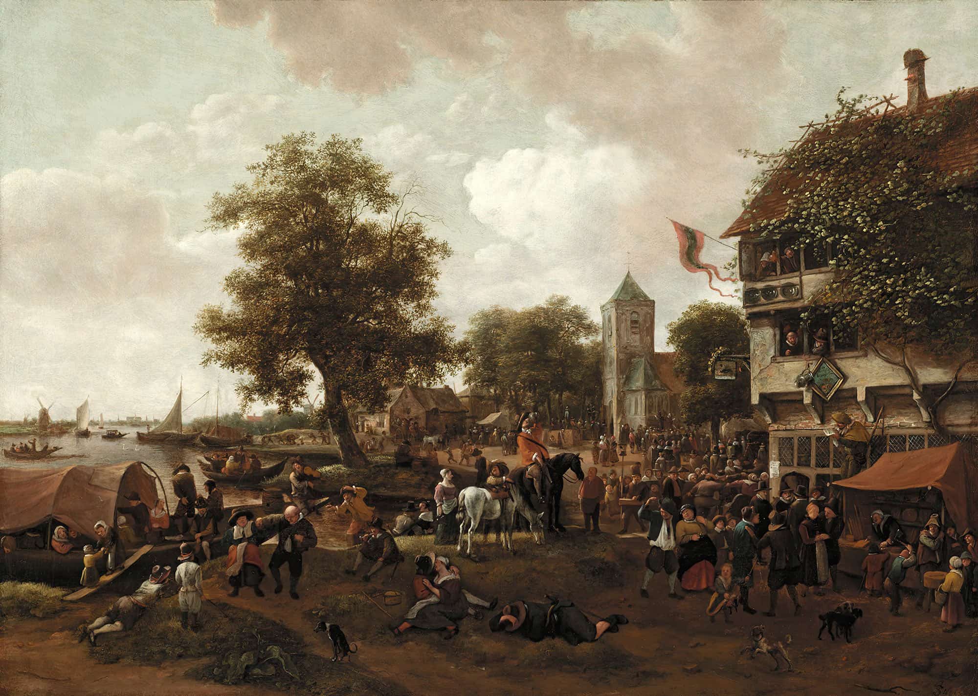 The Fair At Oegstgeest Between And by Jan Steen