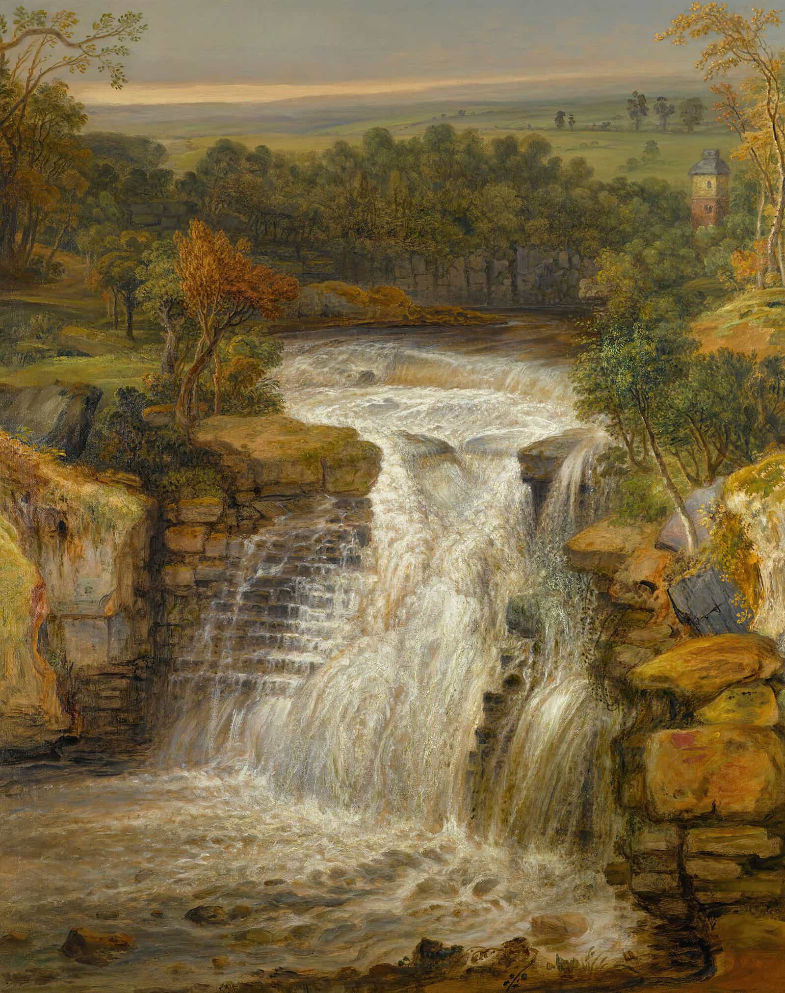The Falls Of The Clyde After A Flood by James Ward