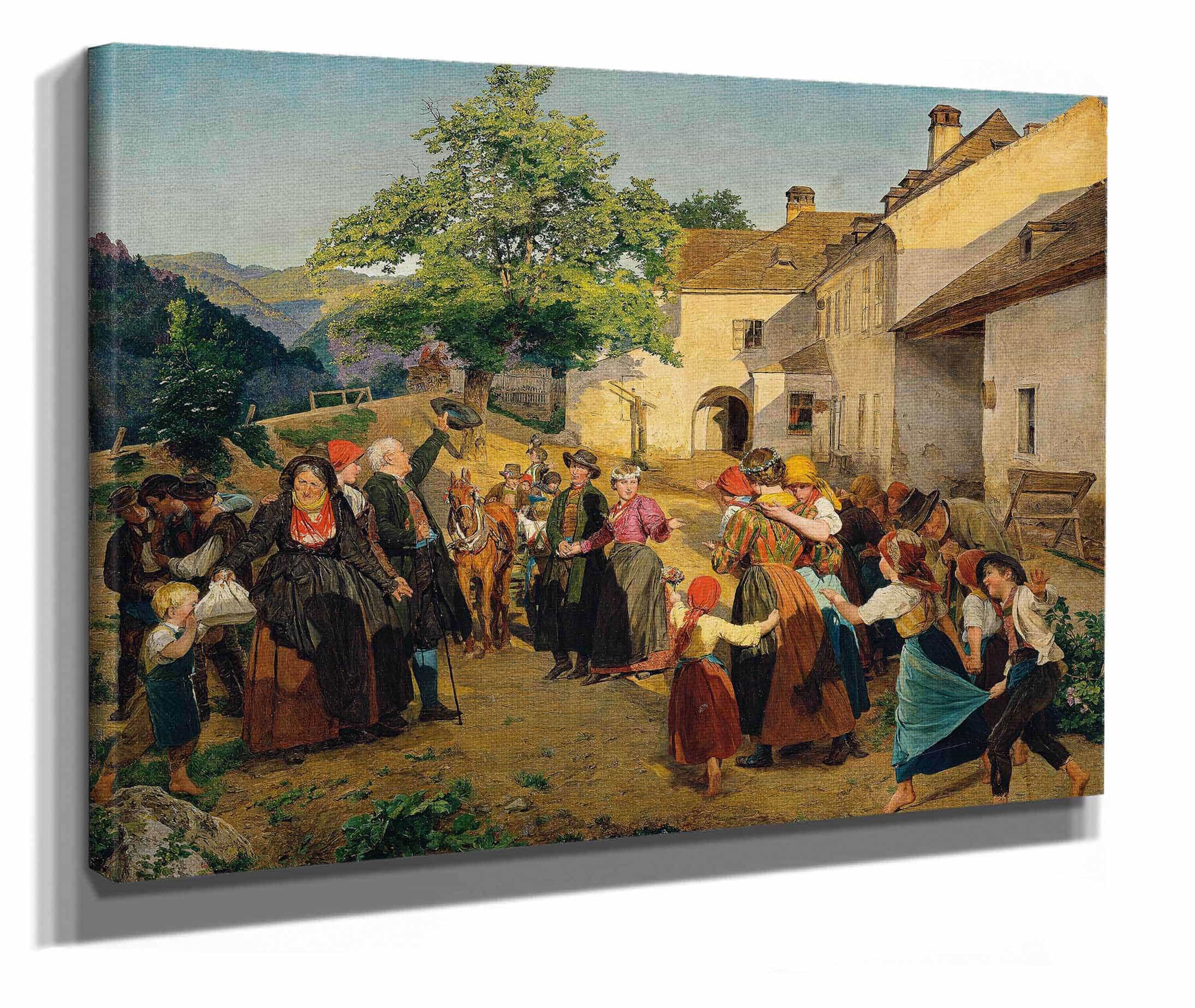 The Farewell Of The Bride From Her Parents Home by Ferdinand Georg Waldmuller