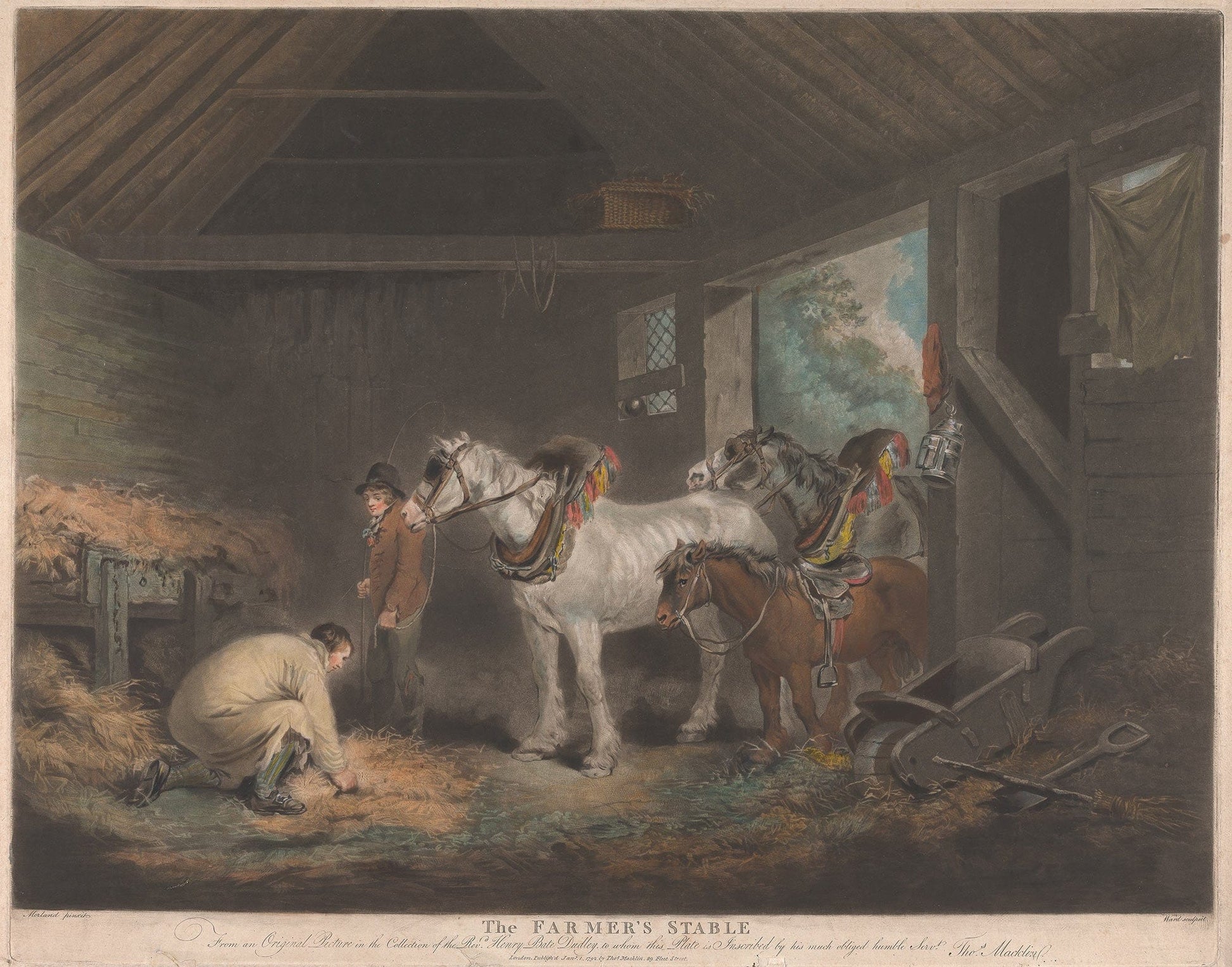 The Farmers Stable by George Morland