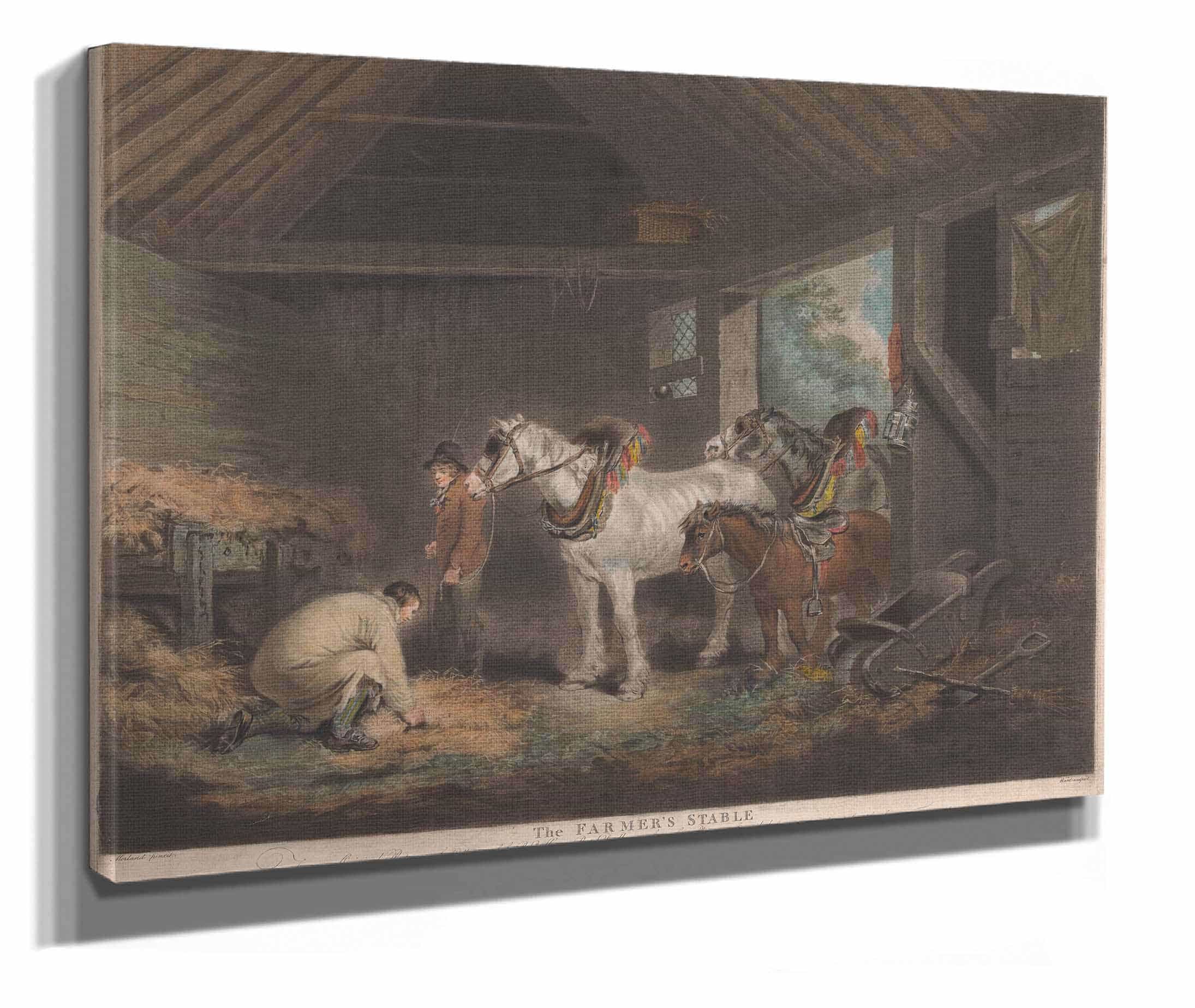 The Farmers Stable by George Morland
