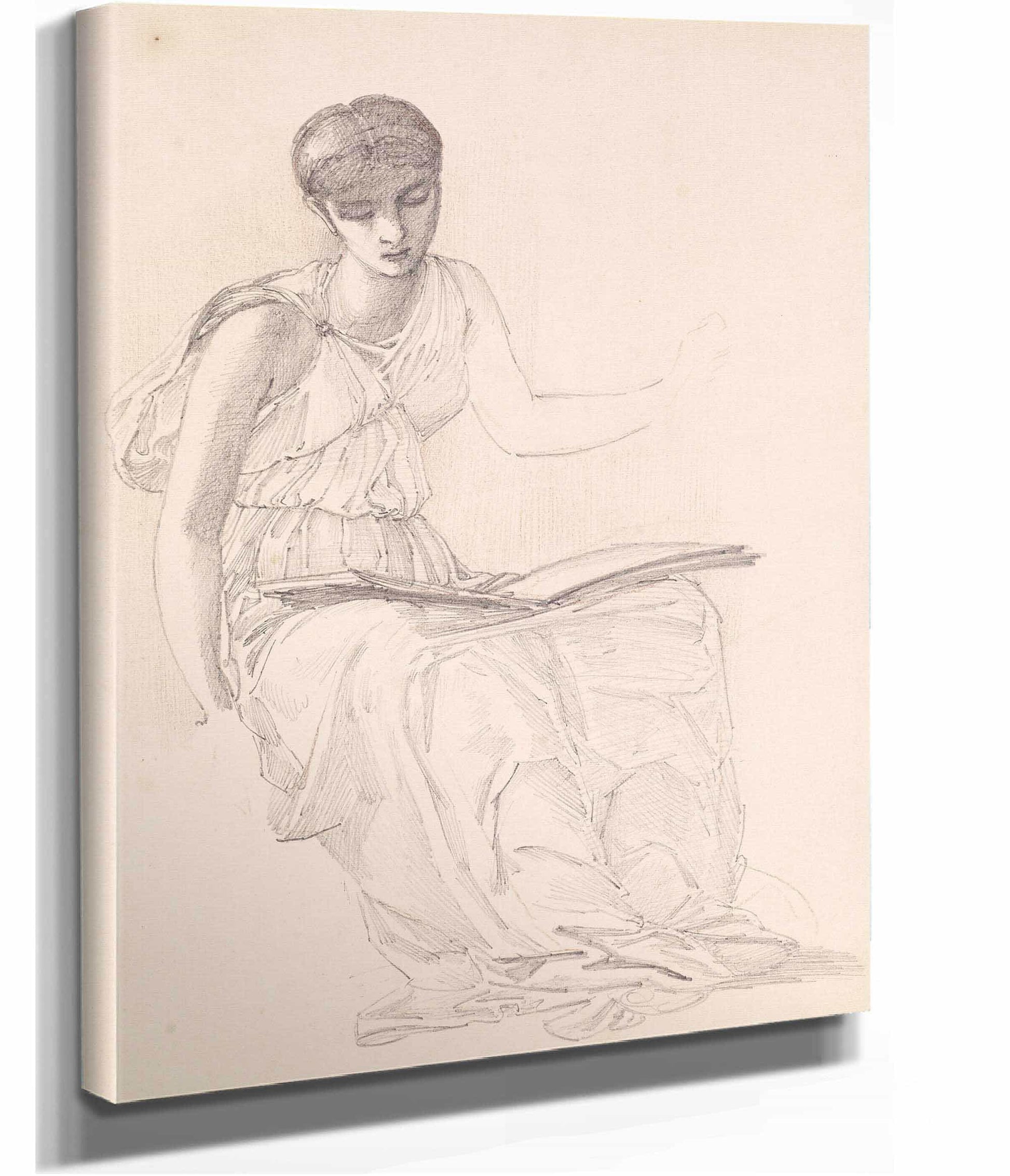 The Fates Study Of Drapery For Figure Of Clotho by Sir Edward Coley Burne Jones