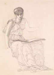 The Fates Study Of Drapery For Figure Of Clotho by Sir Edward Coley Burne Jones