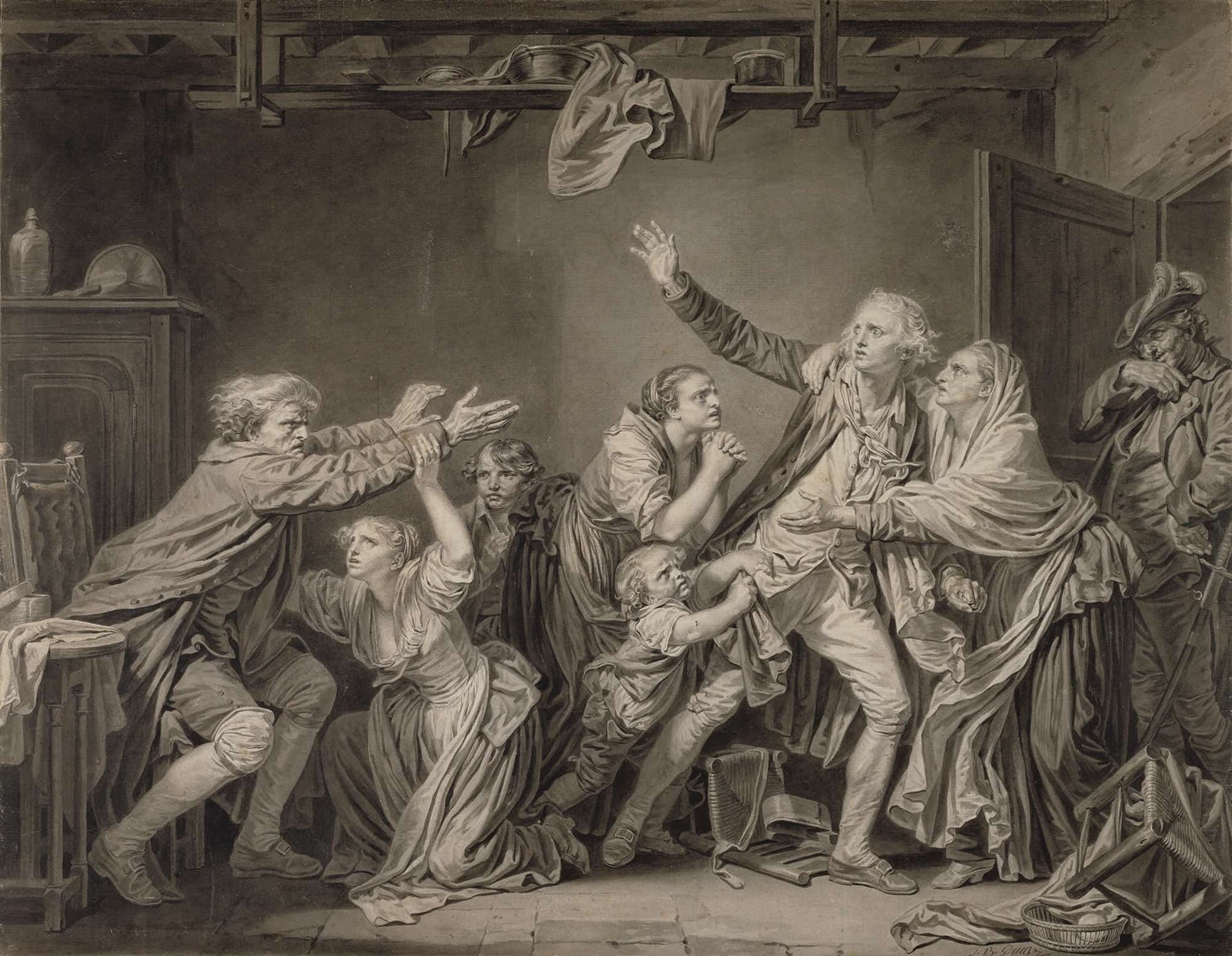 The Fathers Curse The Ungrateful Son by Jean Baptiste Greuze