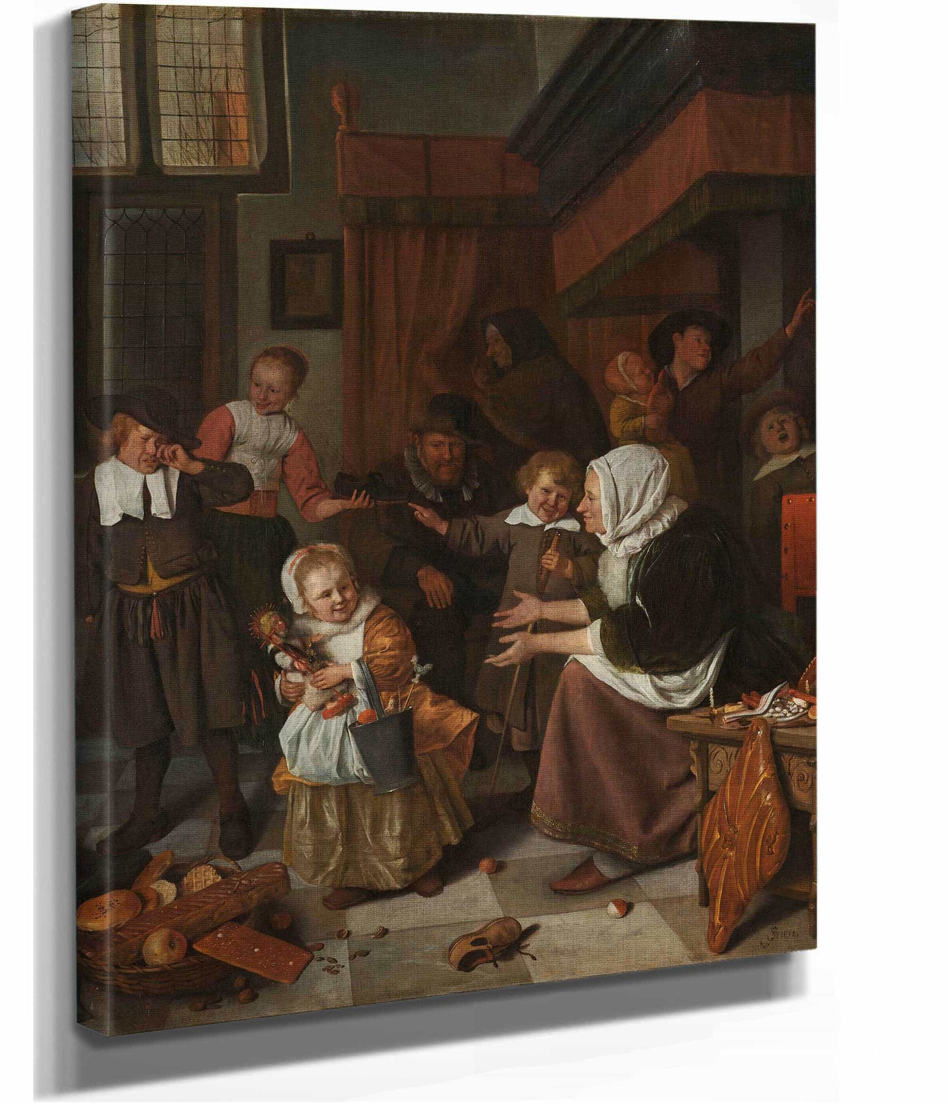 The Feast Of St Nicholas  by Jan Steen
