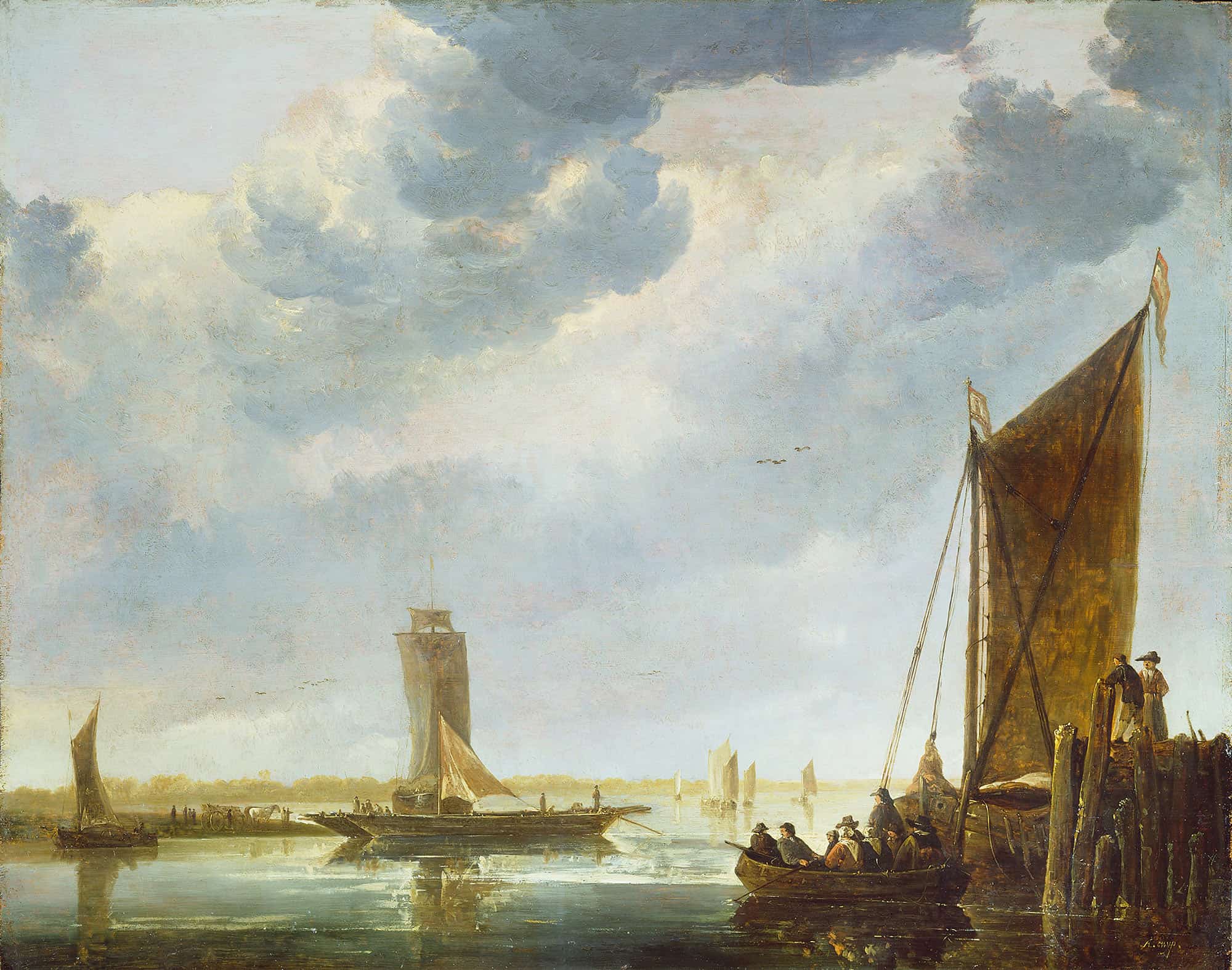 The Ferry Boat S by Aelbert Cuyp