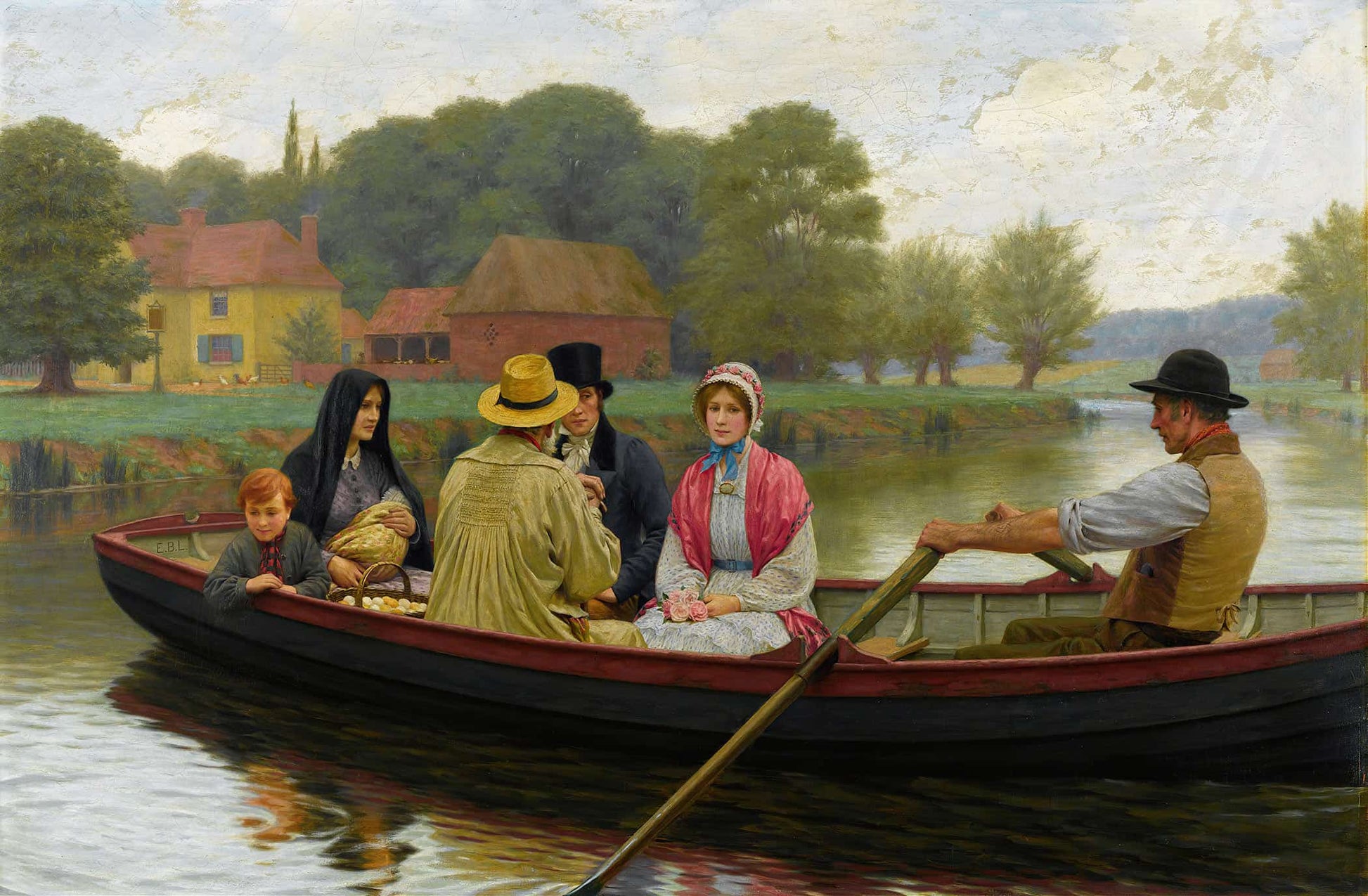 The Ferry by Edmund Blair Leighton