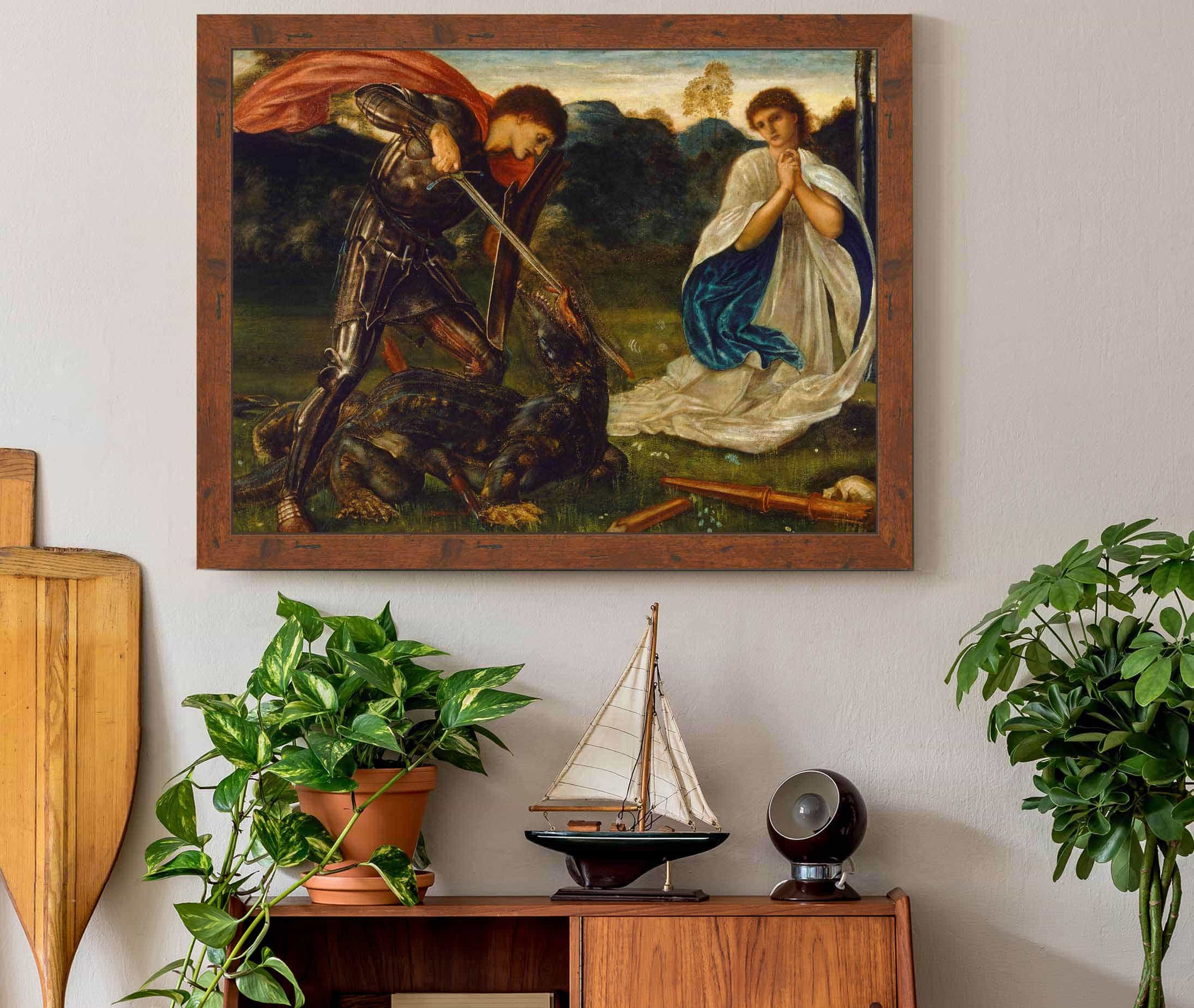 The Fight St George Kills The Dragon Vi by Sir Edward Coley Burne Jones