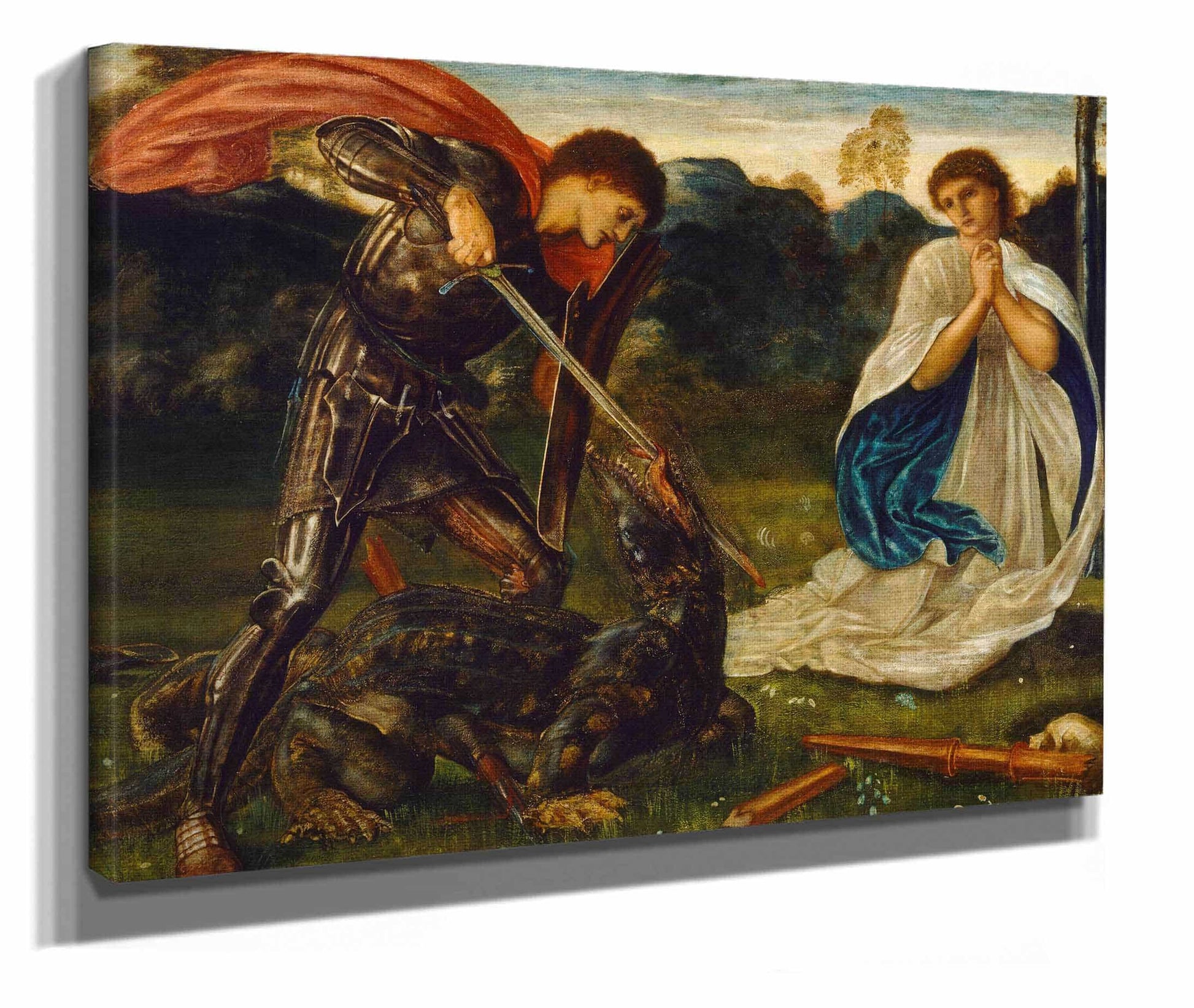 The Fight St George Kills The Dragon Vi by Sir Edward Coley Burne Jones