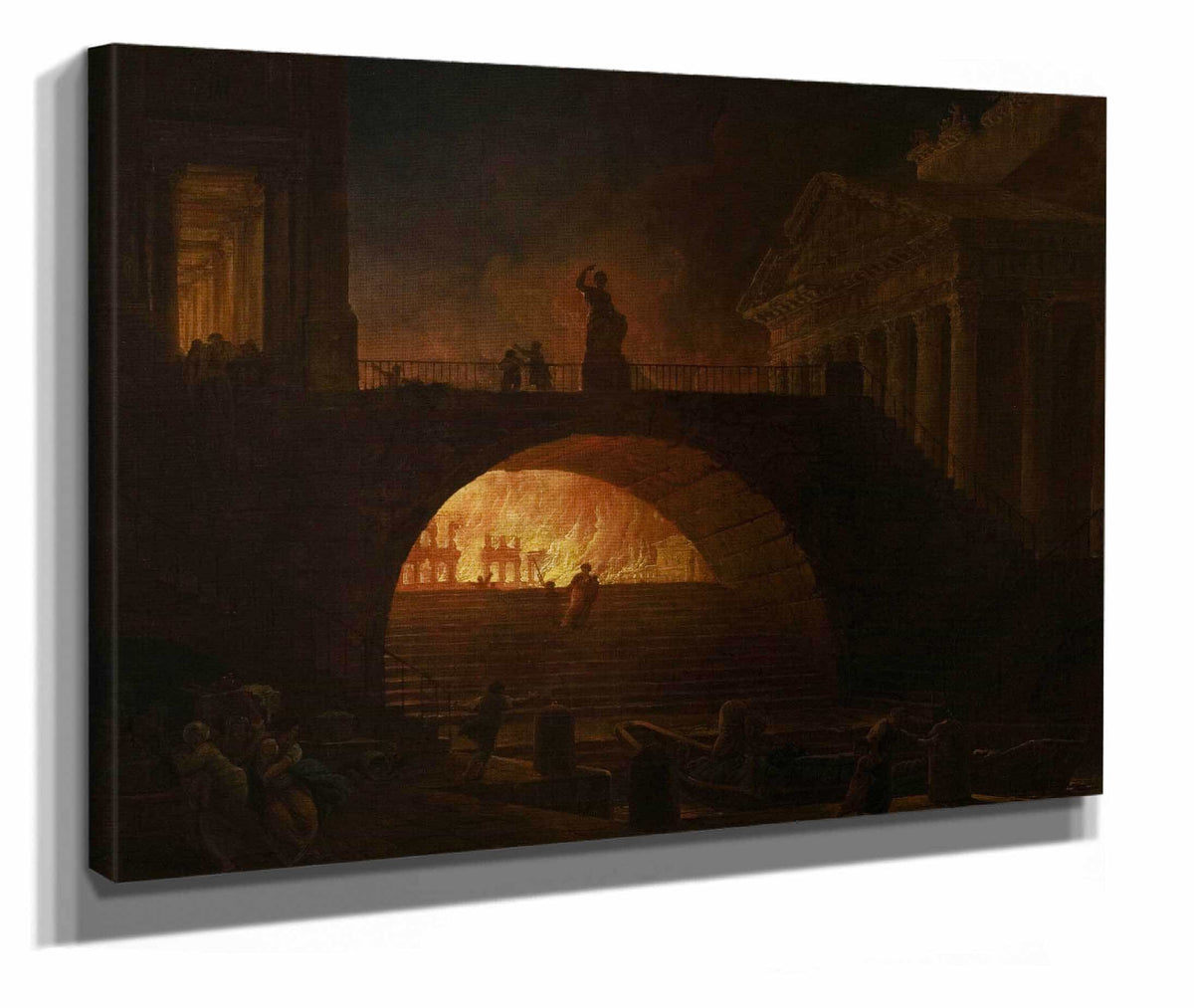 The Fire Of Rome by Hubert Robert