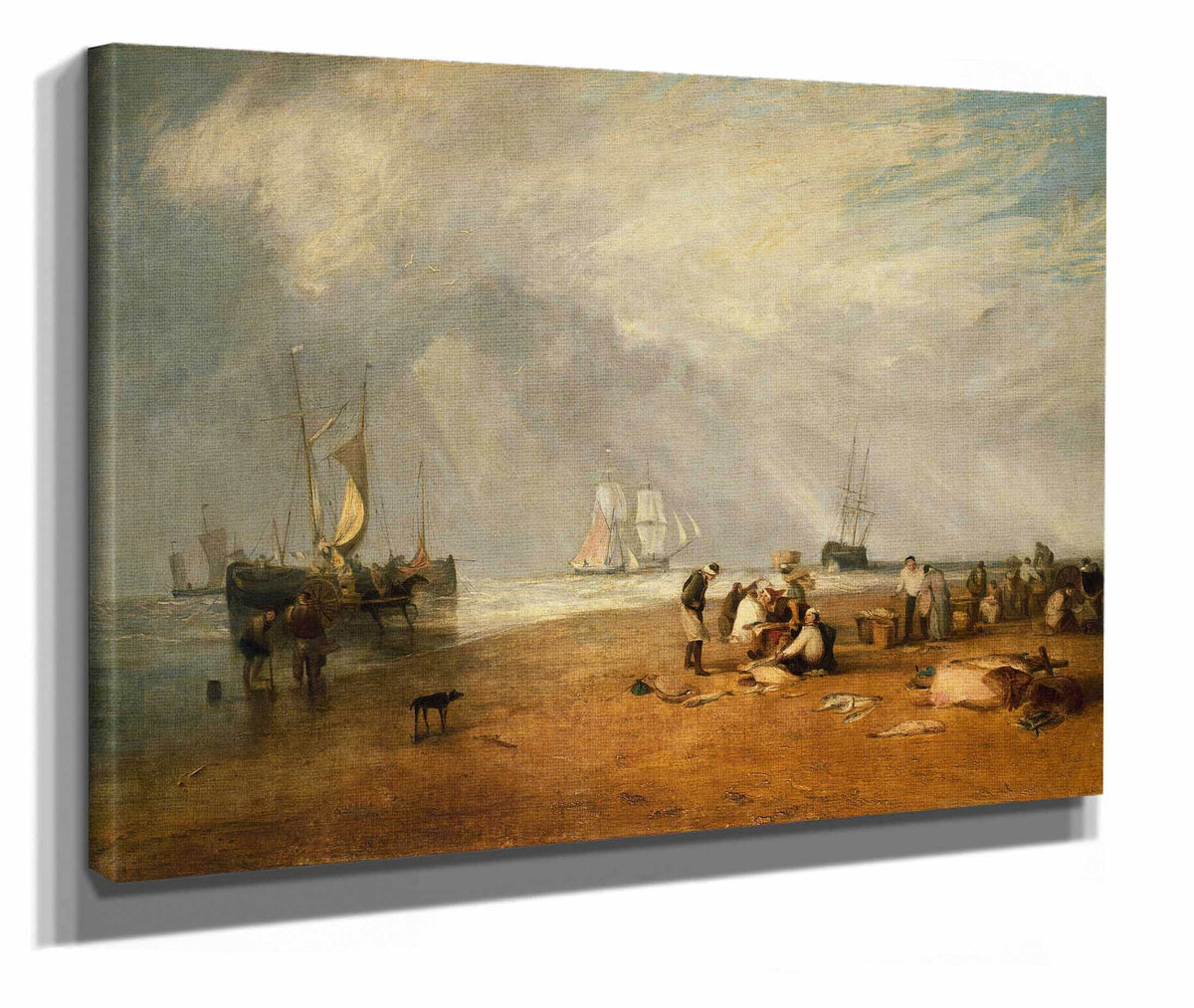 The Fish Market At Hastings Beach by Joseph Mallord William Turner
