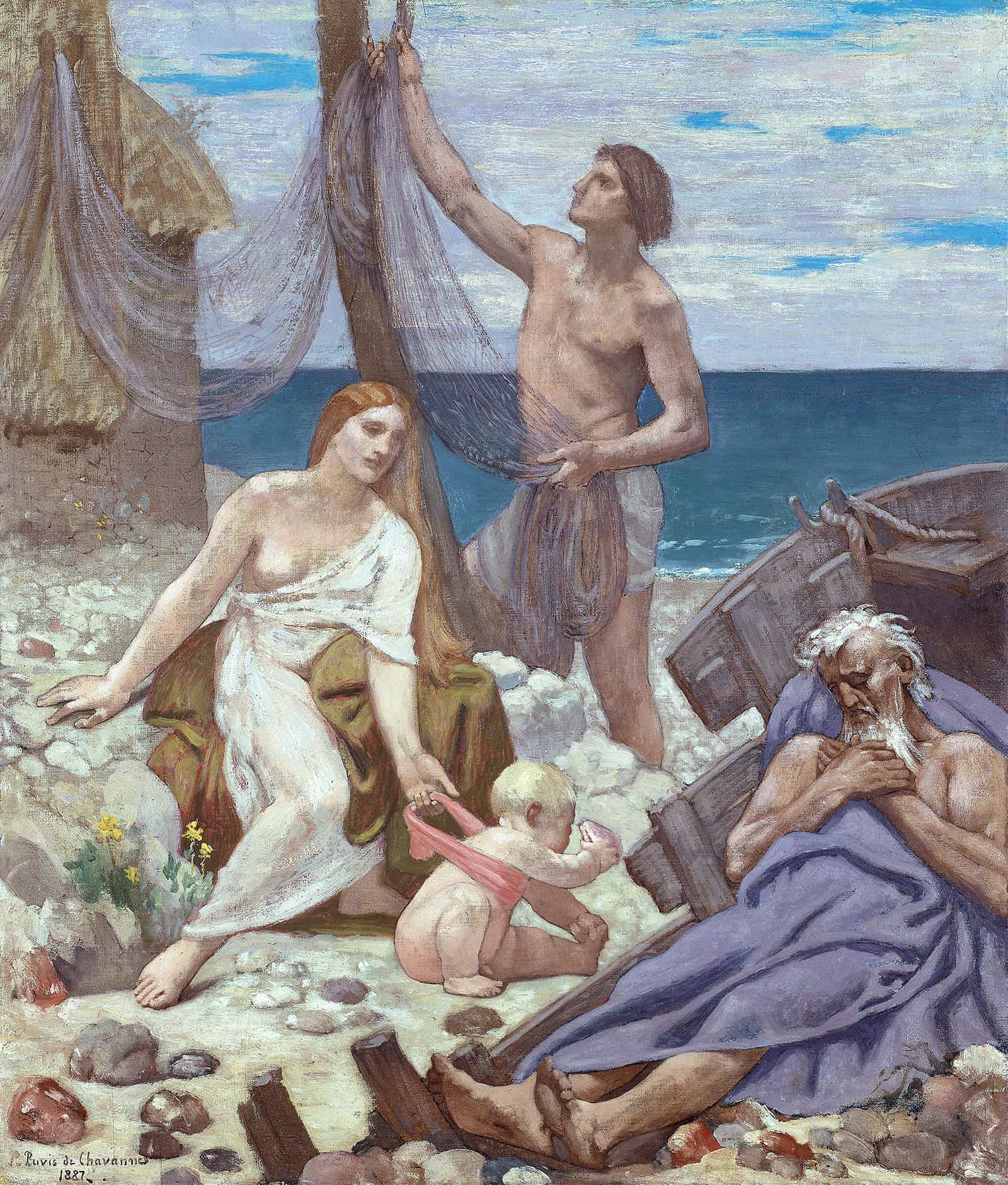 The Fishermans Family by Pierre Puvis De Chavannes