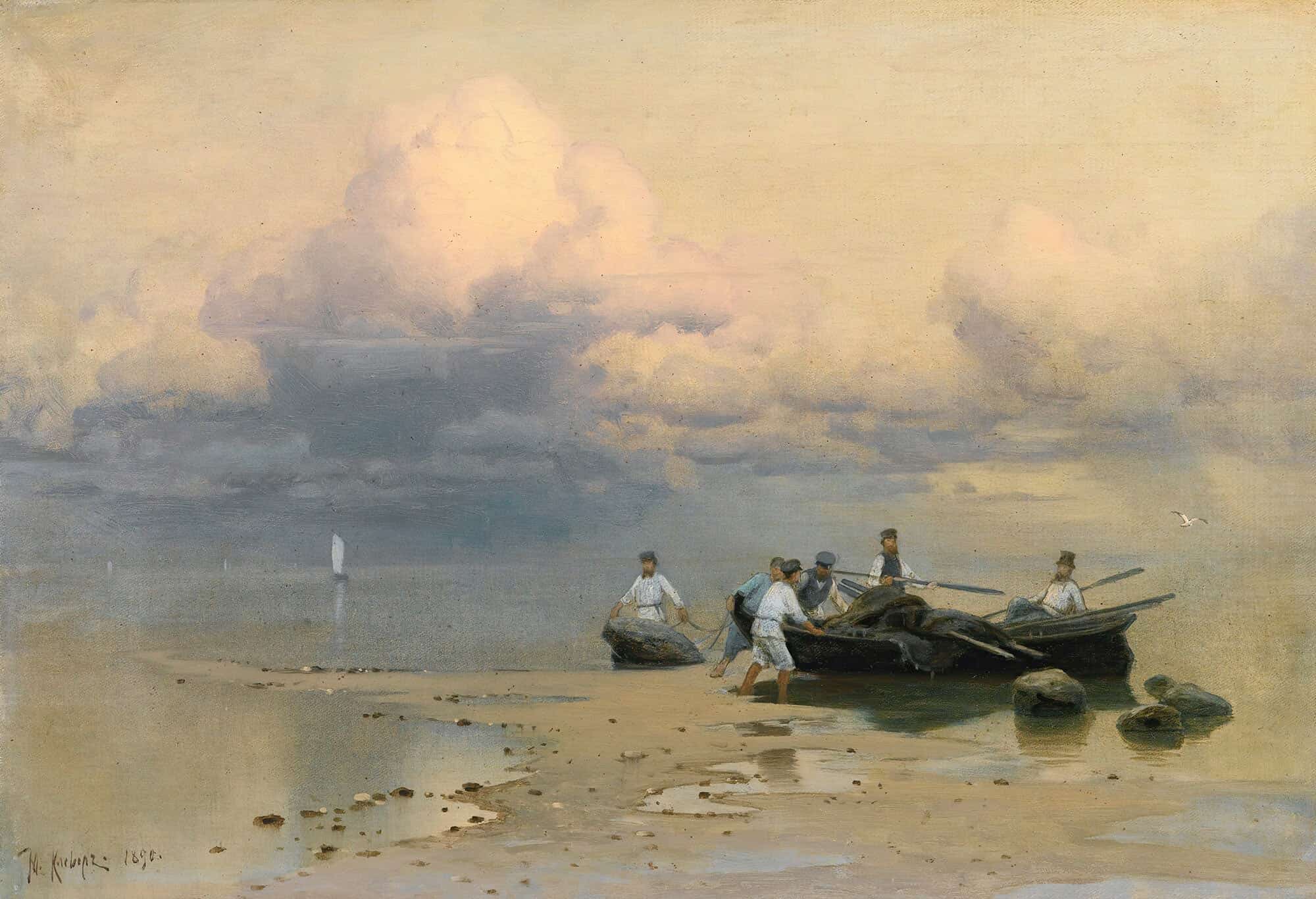 The Fishermens Return by Julius Sergius Klever