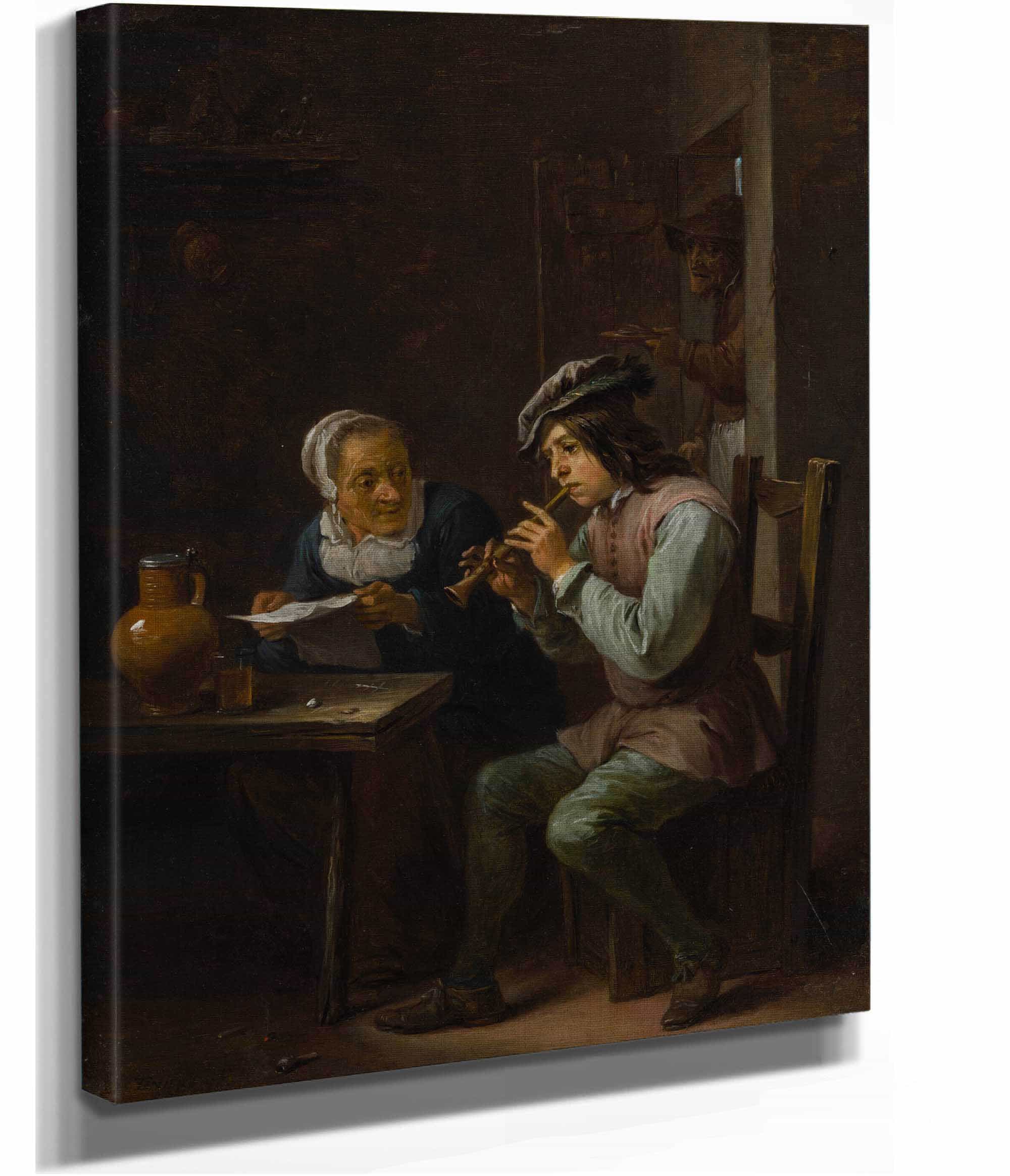 The Flageolet Player by David Teniers The Younger