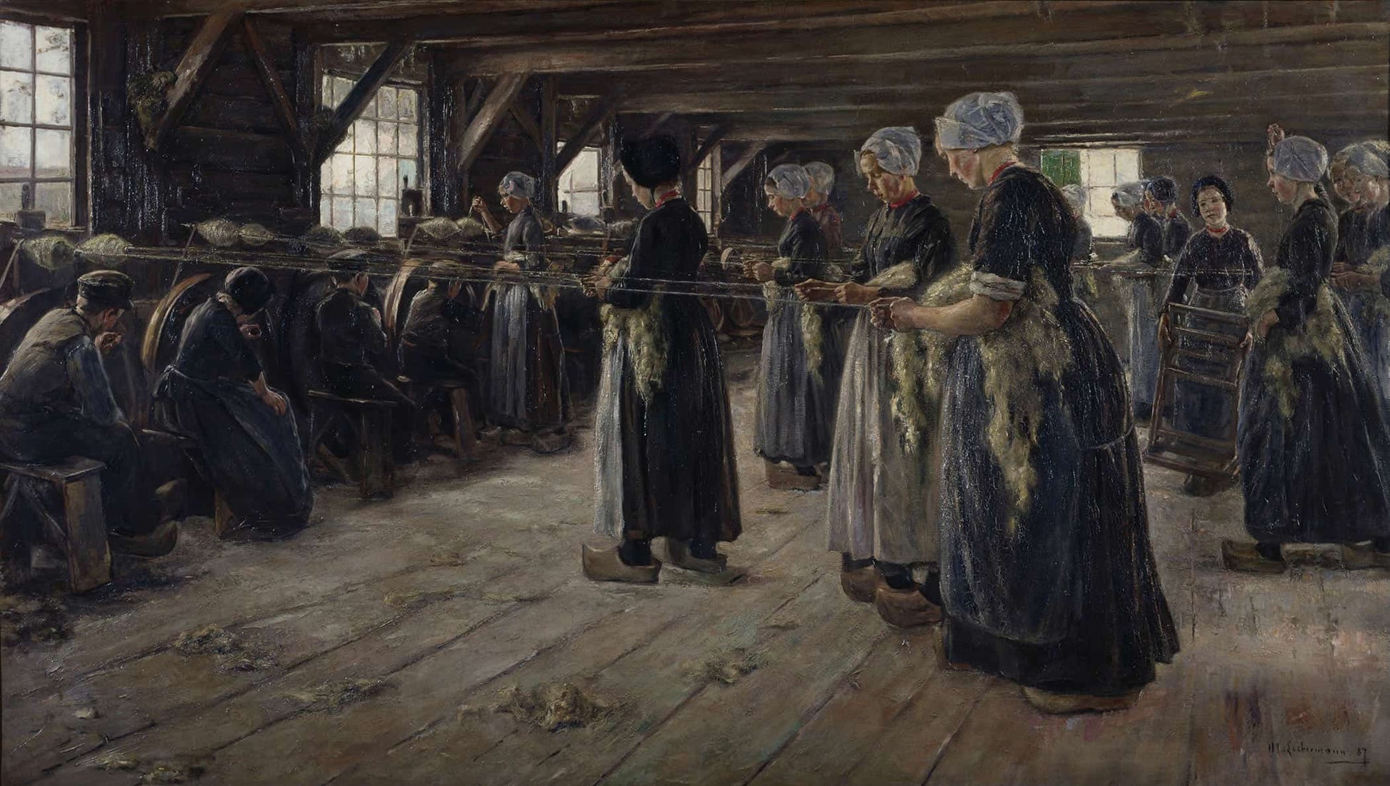 The Flax Barn At Laren by Max Liebermann