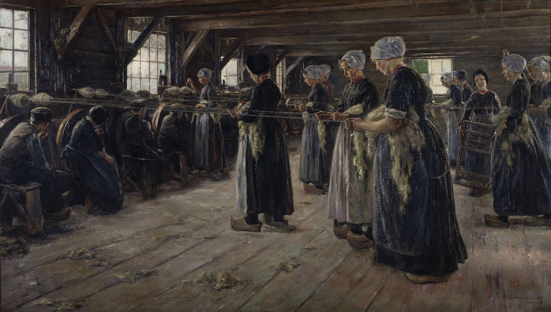 The Flax Barn At Laren by Max Liebermann