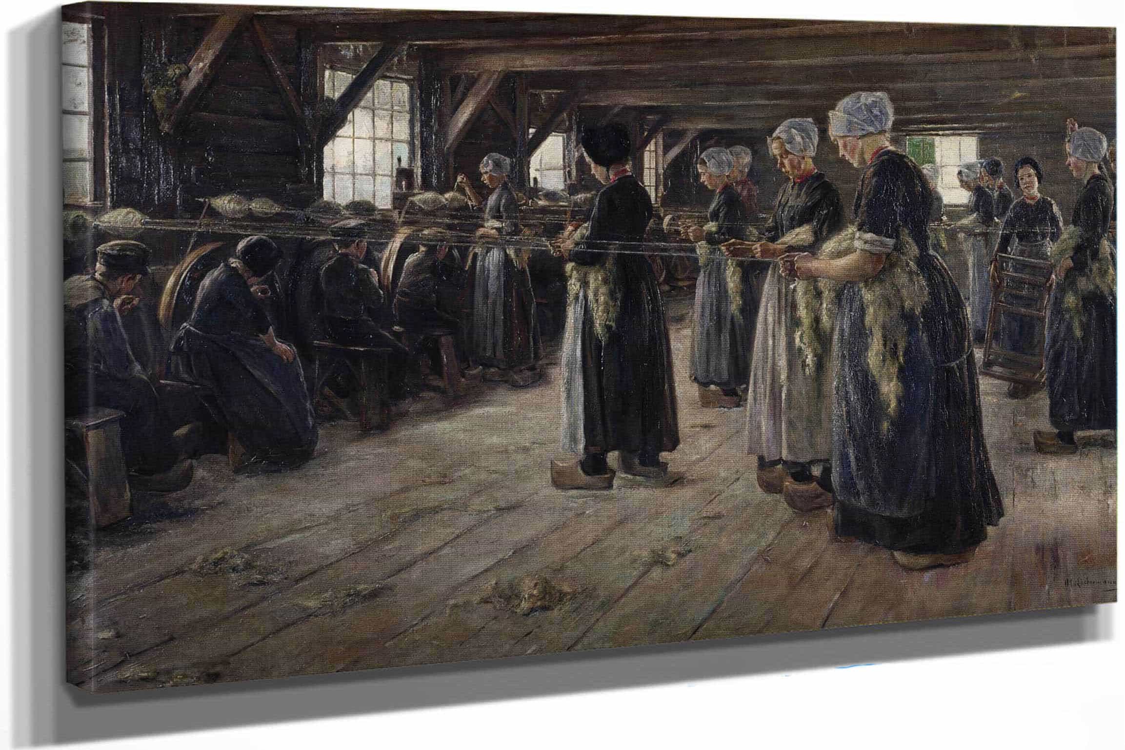 The Flax Barn At Laren by Max Liebermann