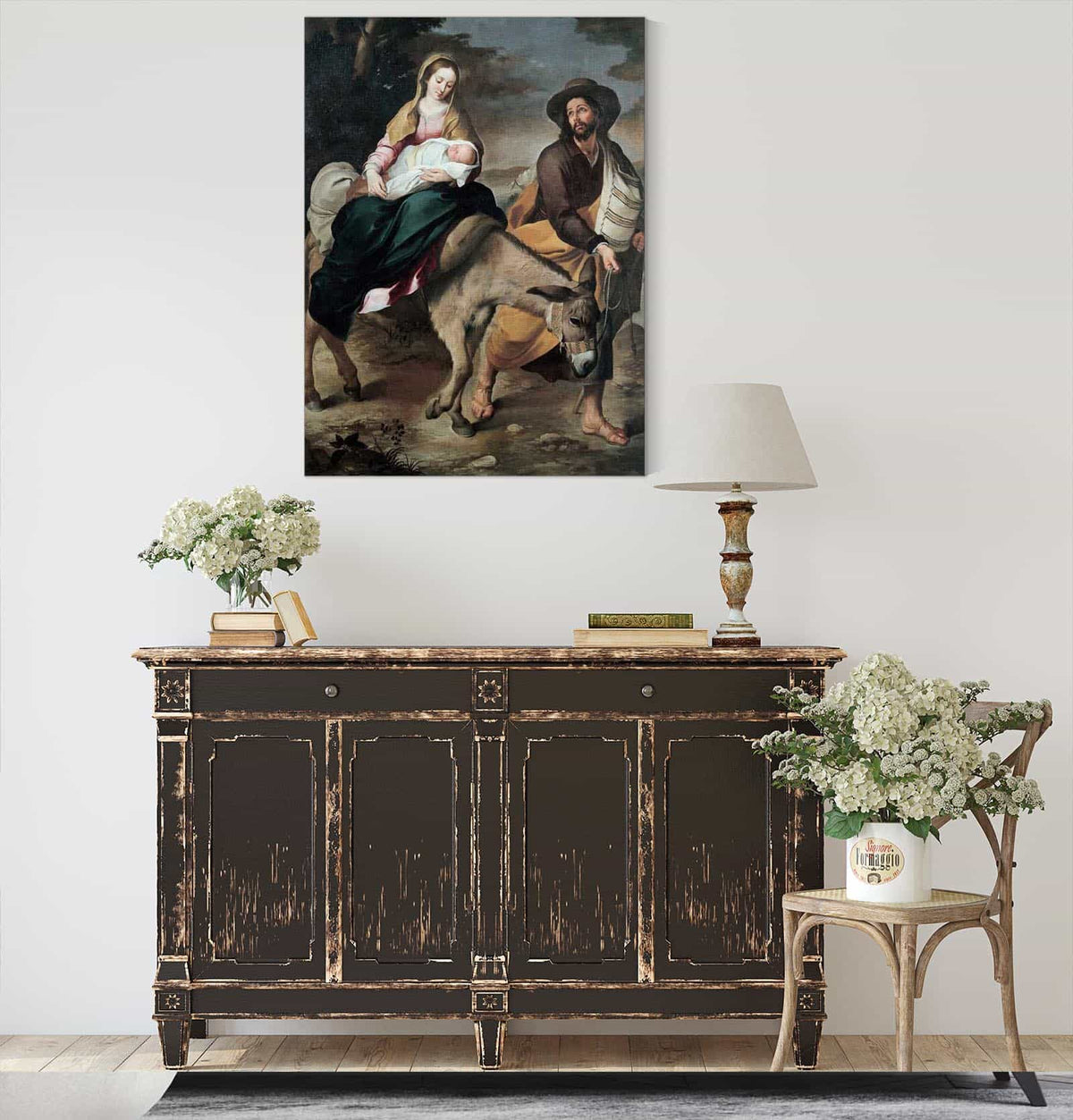 The Flight Into Egypt Between And by Bartolome Esteban Murillo