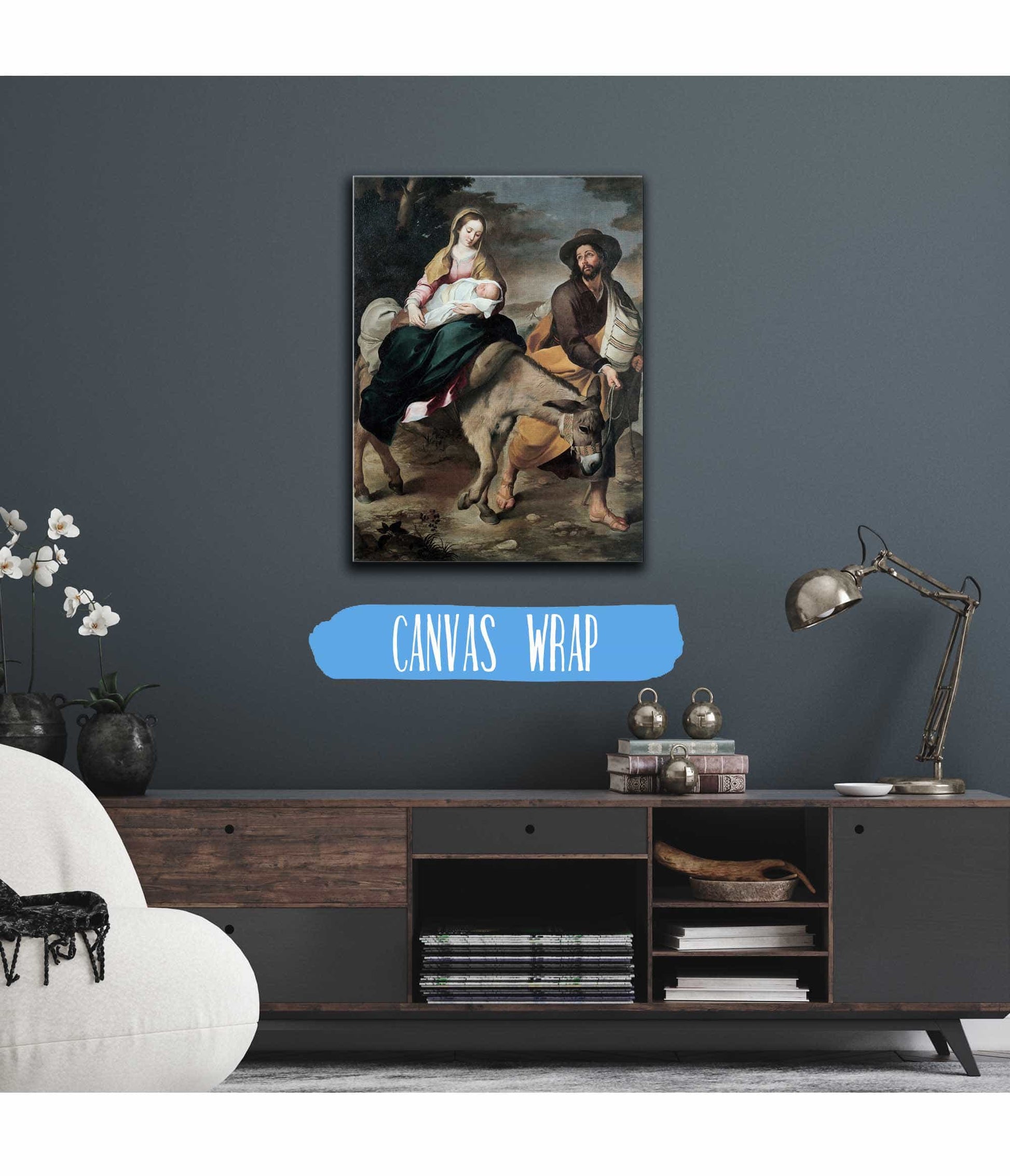 The Flight Into Egypt Between And by Bartolome Esteban Murillo