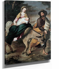 The Flight Into Egypt Between And by Bartolome Esteban Murillo