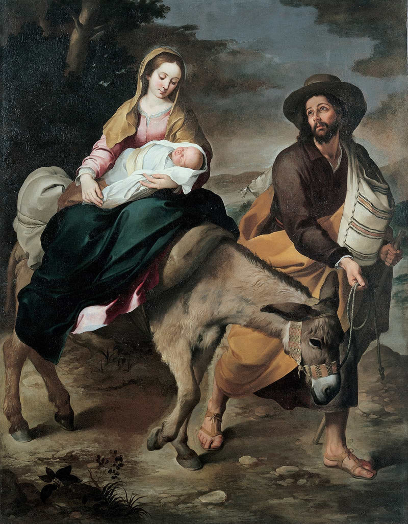The Flight Into Egypt Between And by Bartolome Esteban Murillo