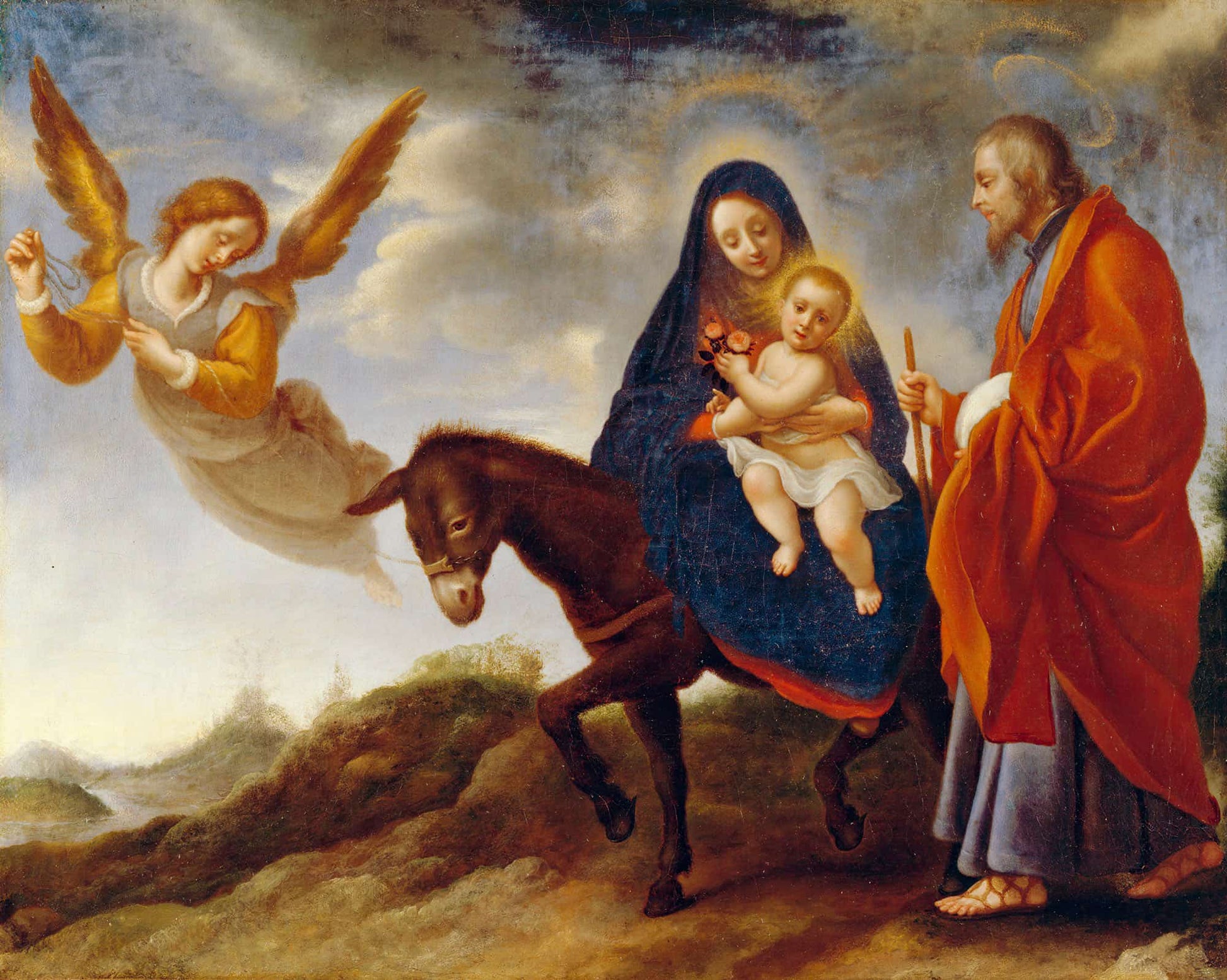 The Flight Into Egypt Between And by Carlo Dolci