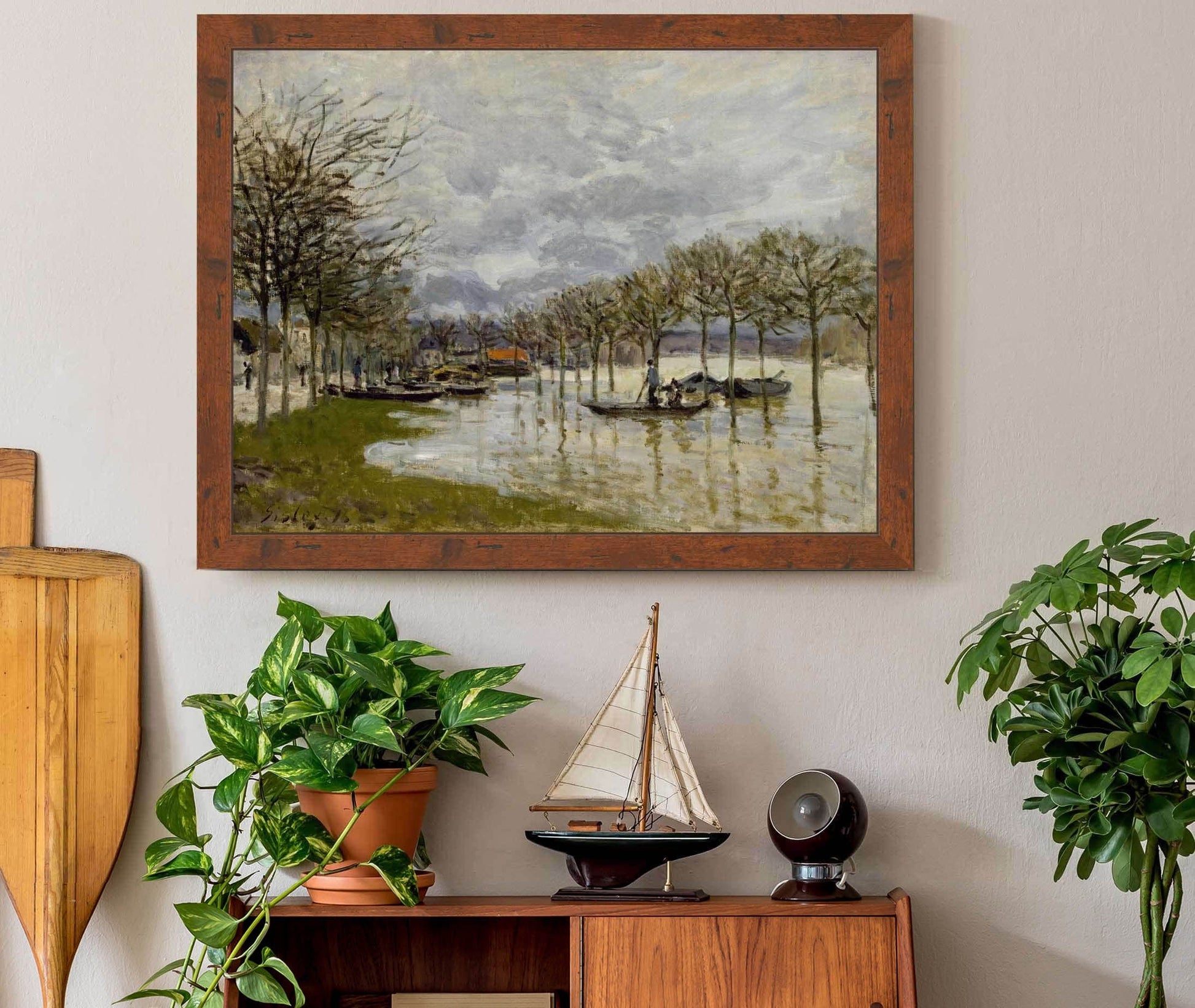 The Flood On The Road To Saint Germain by Alfred Sisley