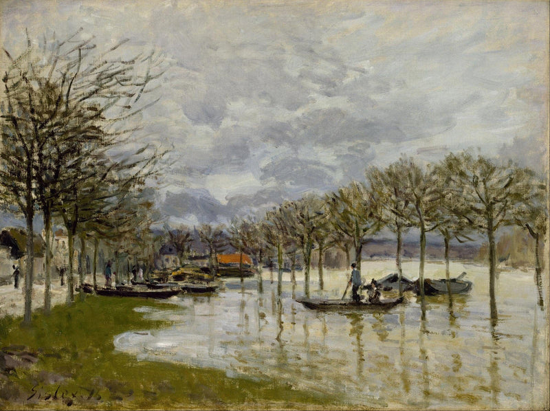 The Flood On The Road To Saint Germain by Alfred Sisley