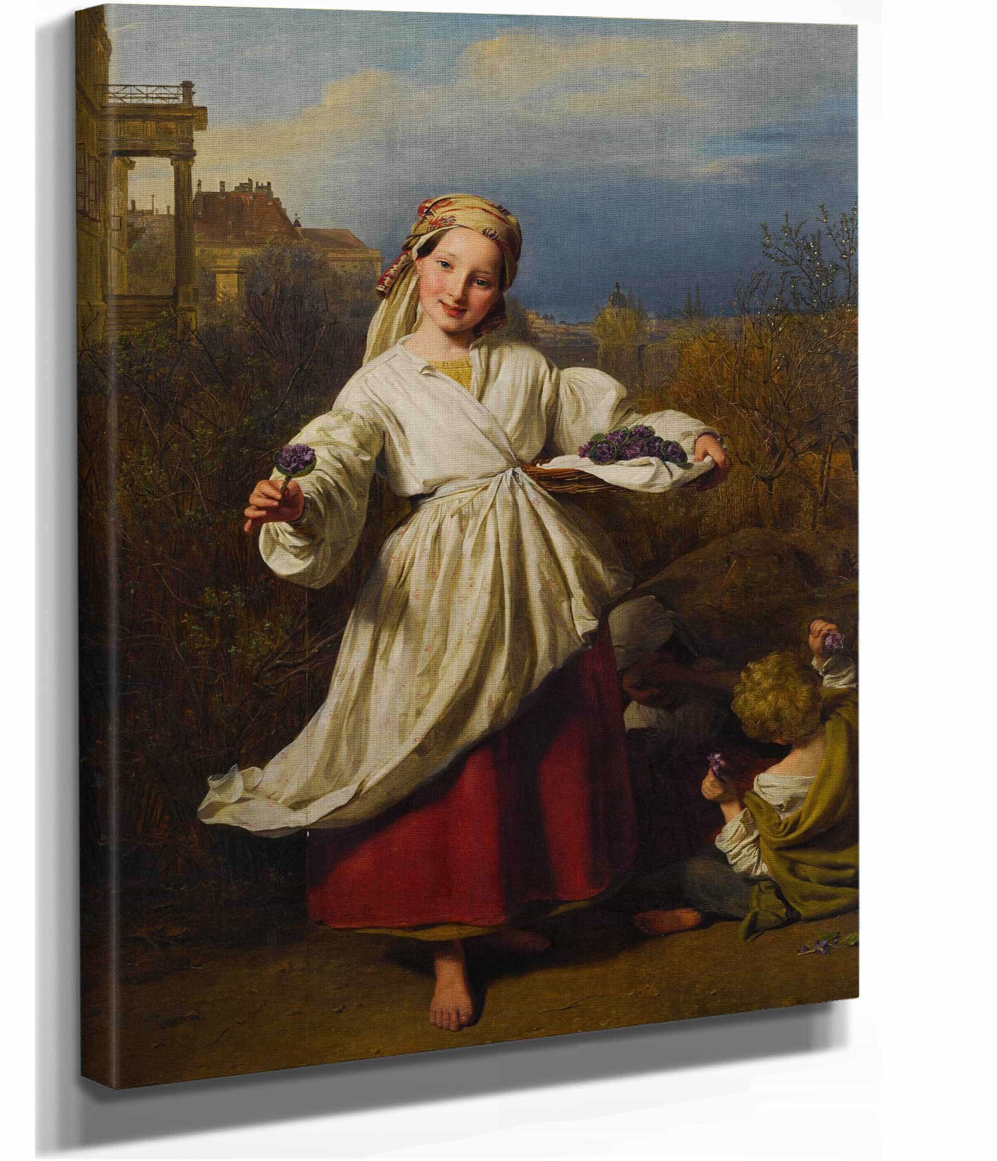 The Flower Seller by Ferdinand Georg Waldmuller
